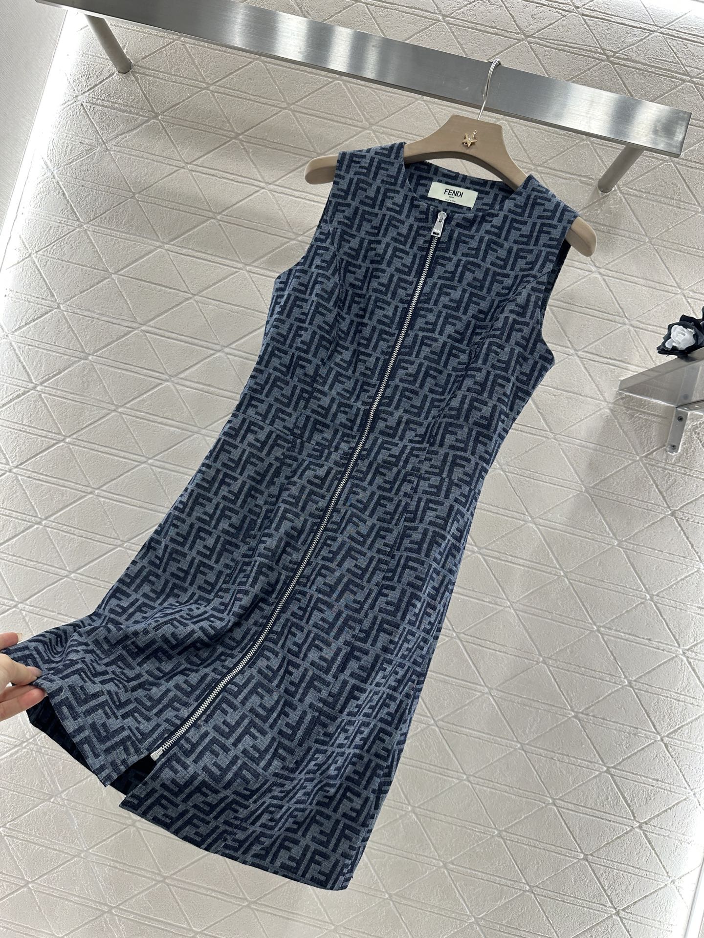 F*♥2025 new product Zipper vest dress