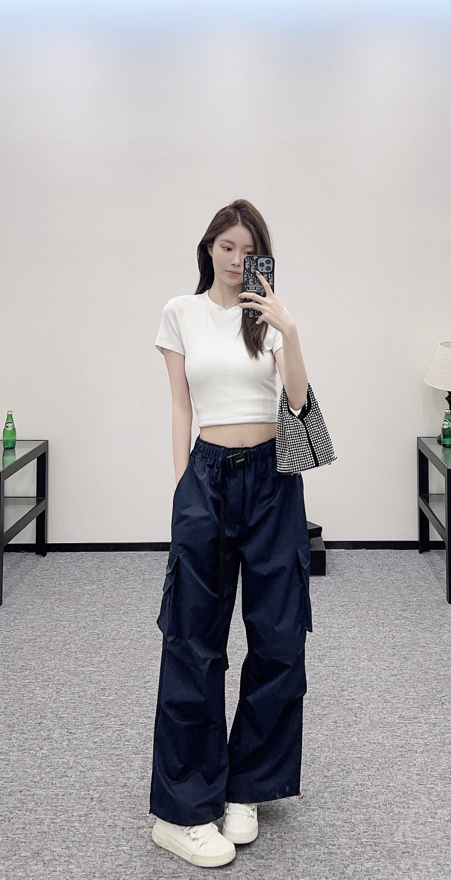 P*♥2025 new products Snap button trousers
