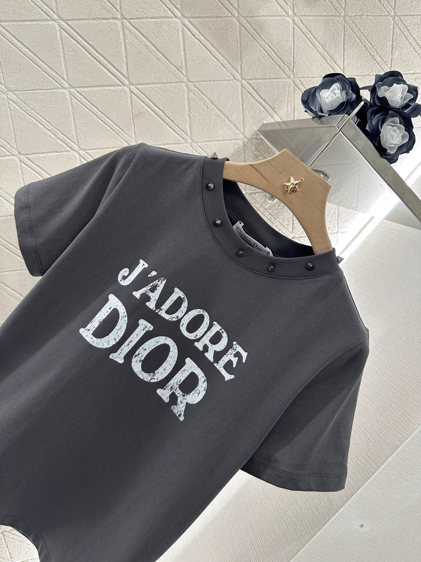 D*♥2025 new product Rivet short sleeves