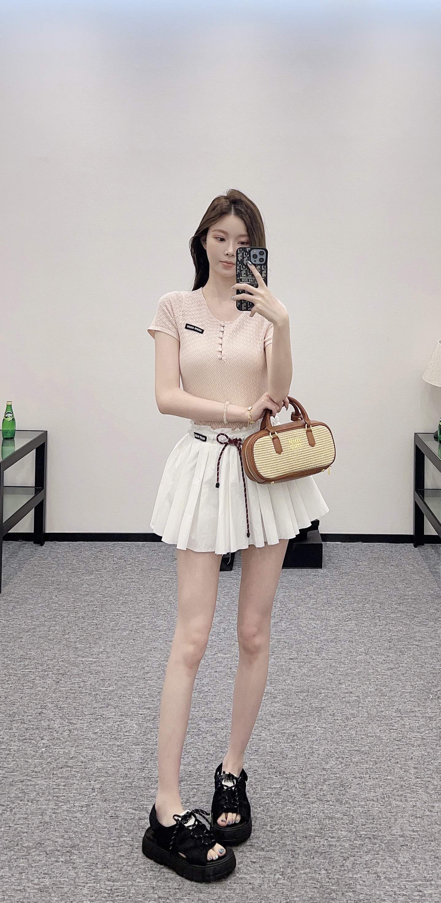 Mi*mi*♥2025 new products Knitted short sleeves