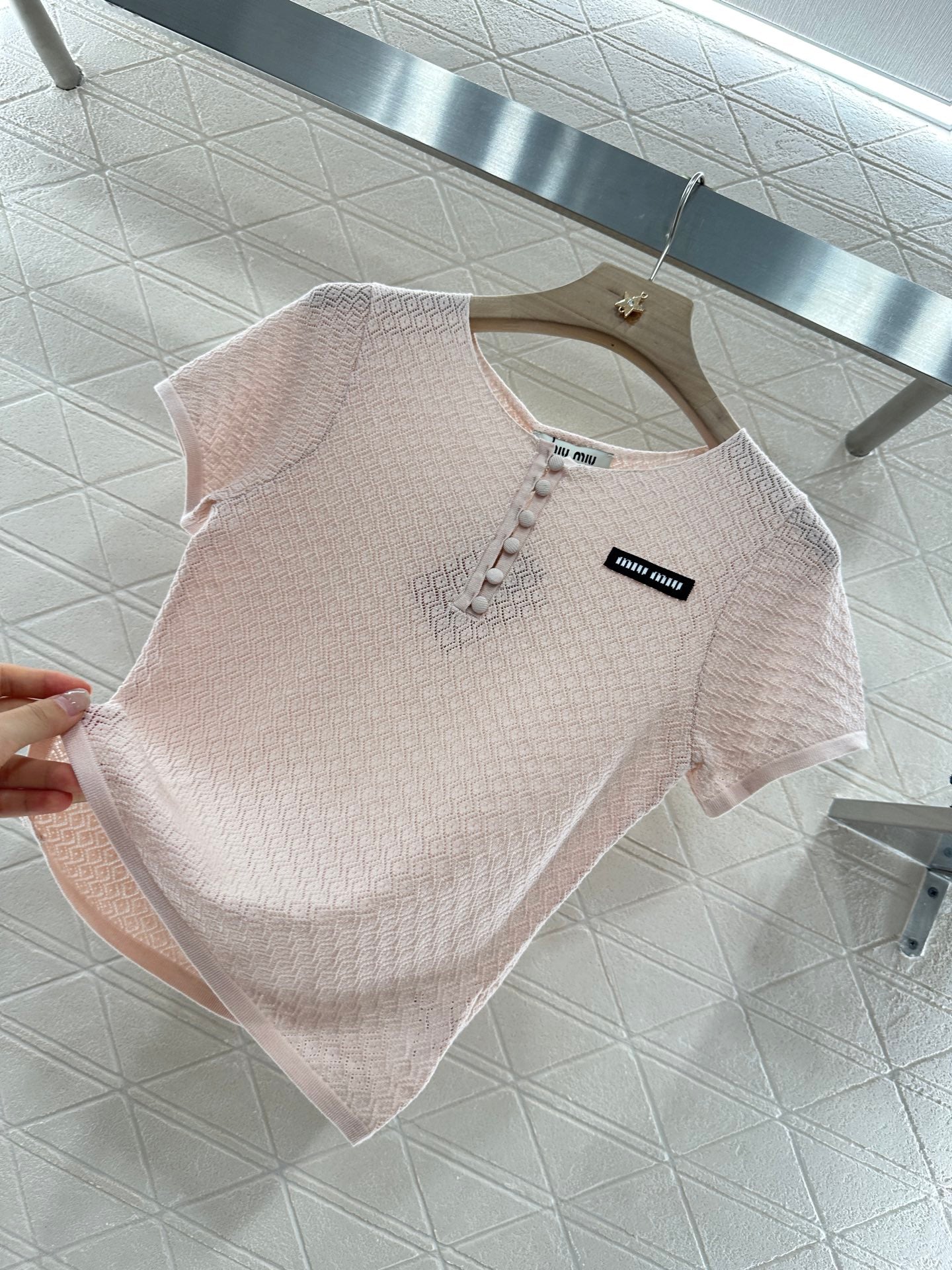Mi*mi*♥2025 new products Knitted short sleeves