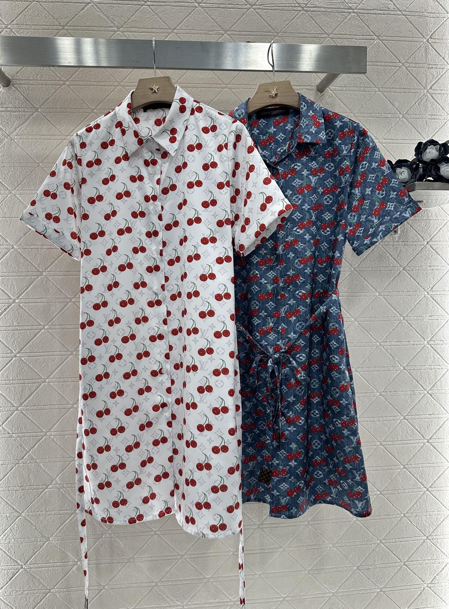 Louis *♥2025 new products Cherry belt dress