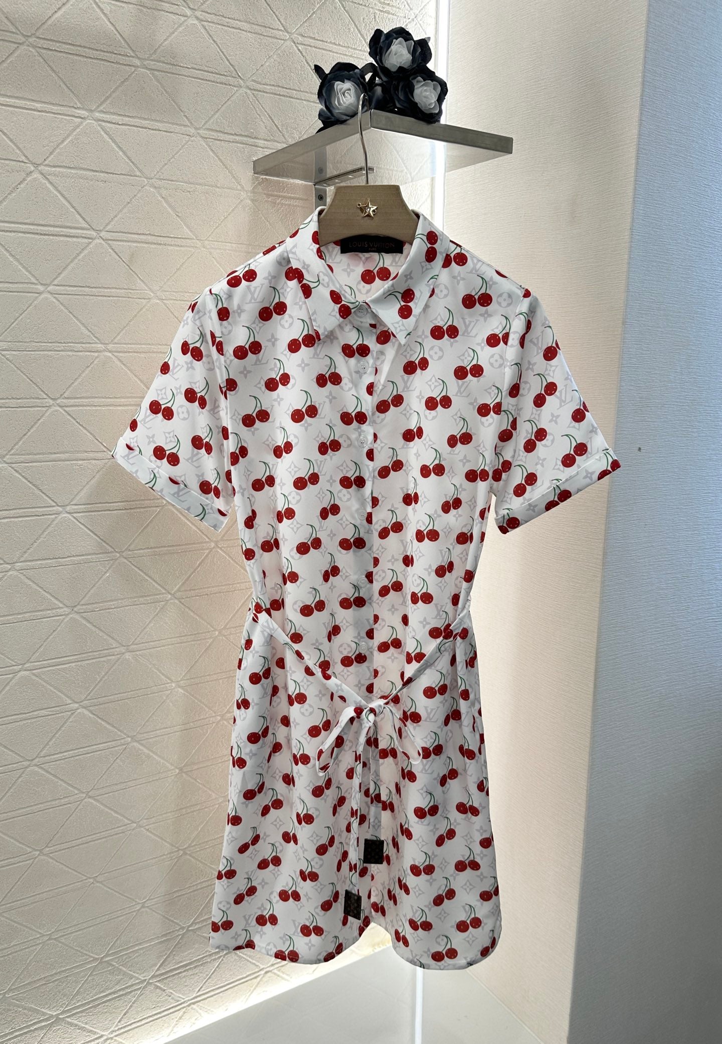 Louis *♥2025 new products Cherry belt dress
