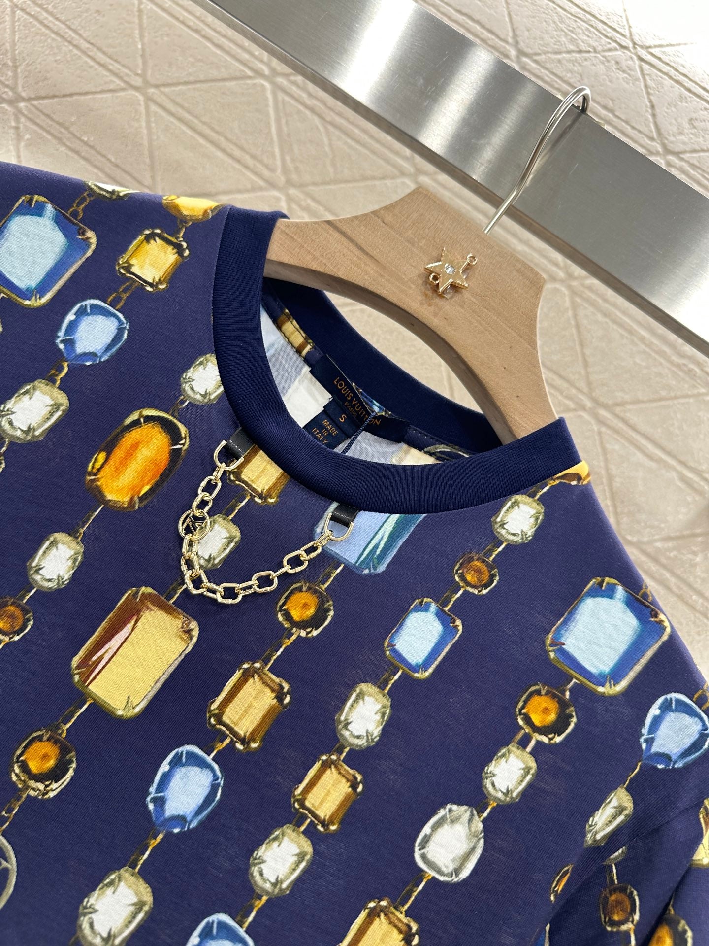 Louis *♥2025 new product Round neck printed chain