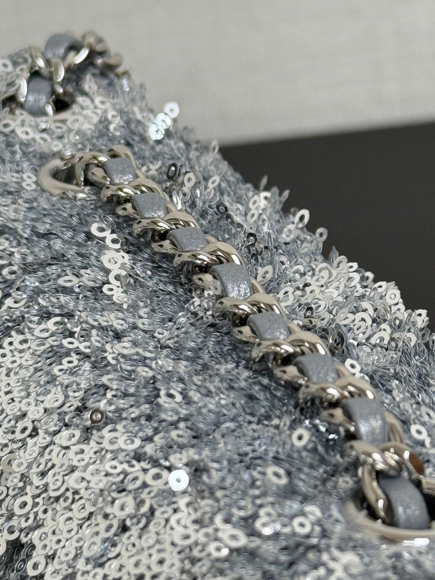 C* New Arrival Sequined CF Flap Bag