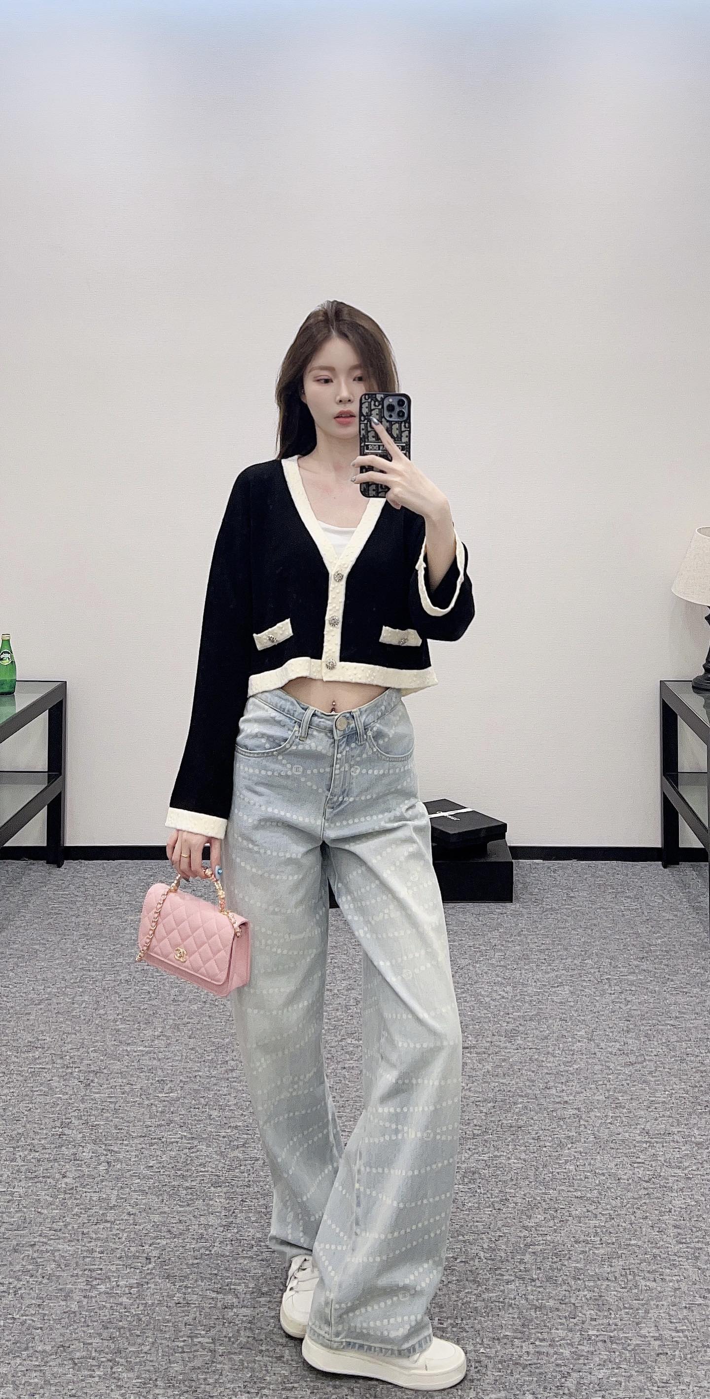 C*♥2025 new product Short knitted cardigan