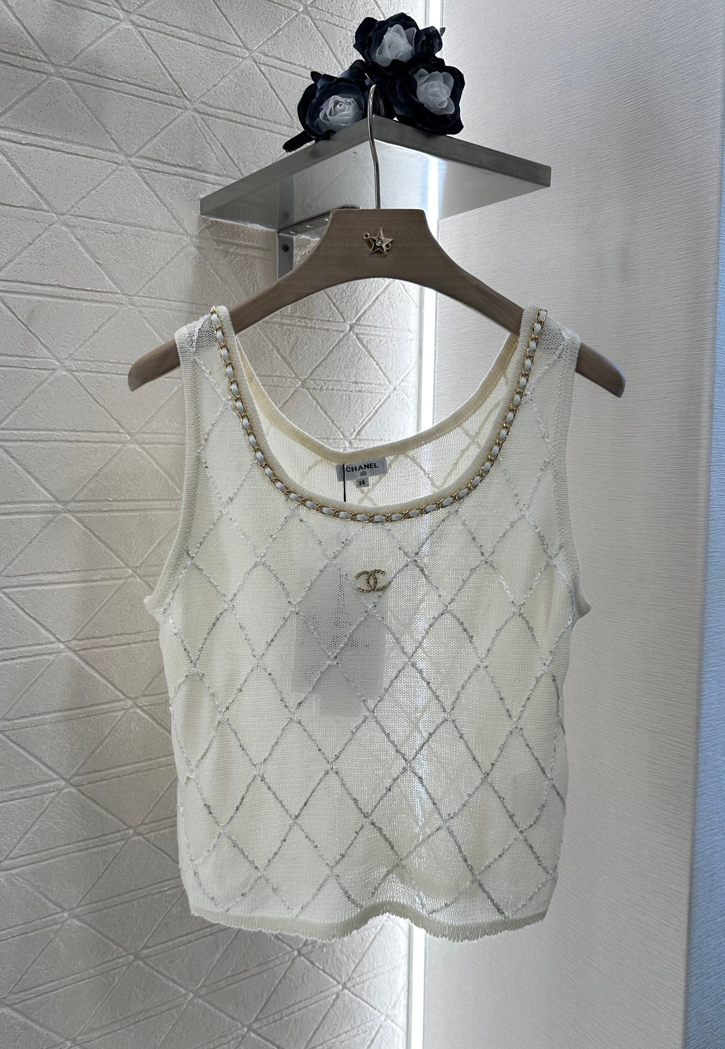 C*♥2025 new product Diamond knitted vest