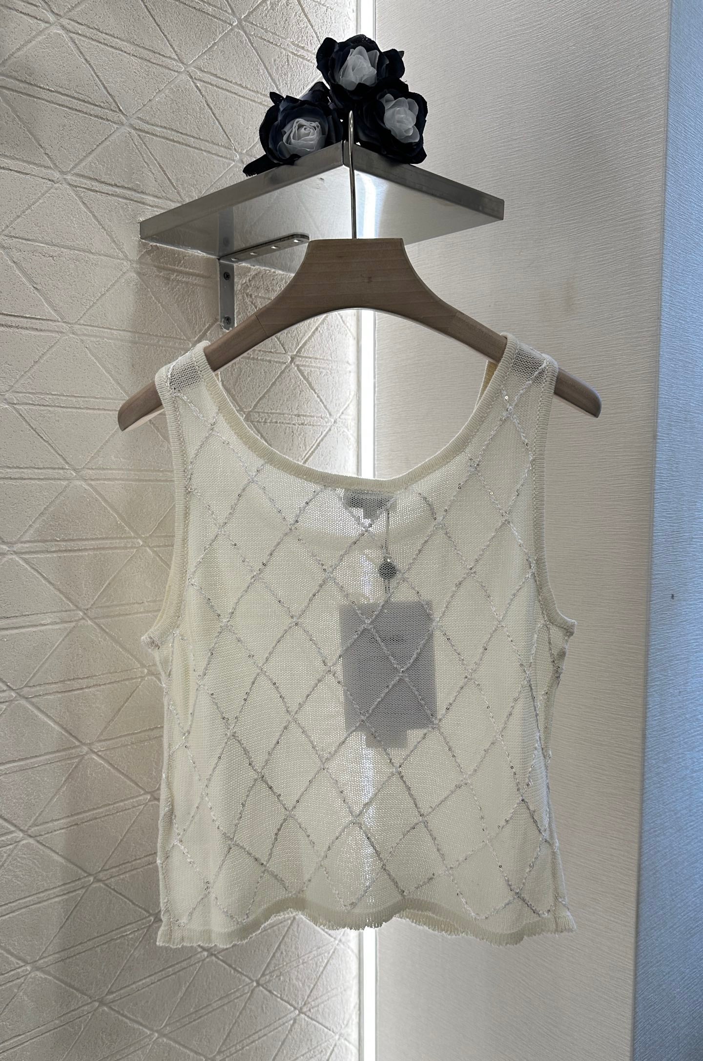 C*♥2025 new product Diamond knitted vest