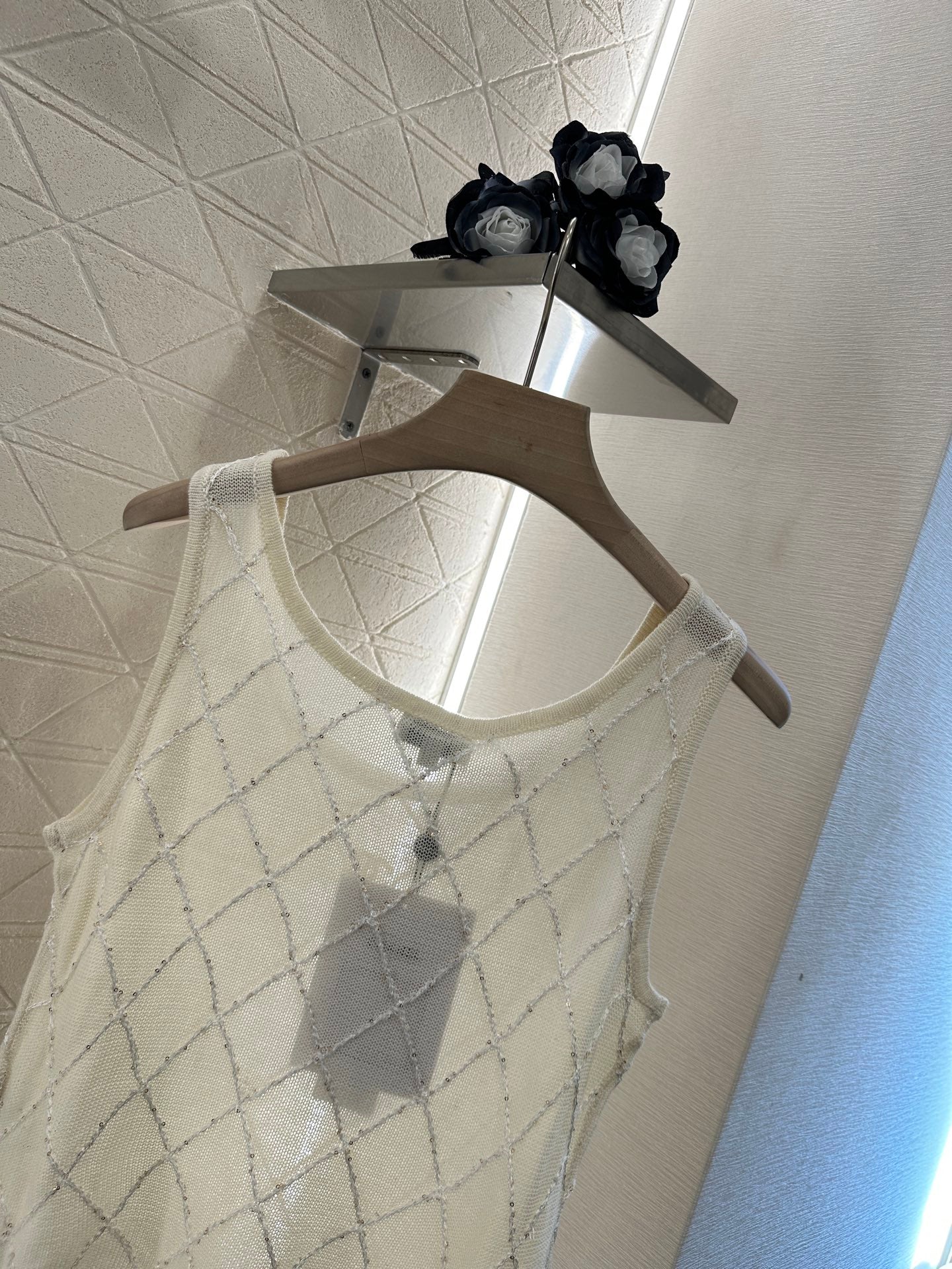 C*♥2025 new product Diamond knitted vest