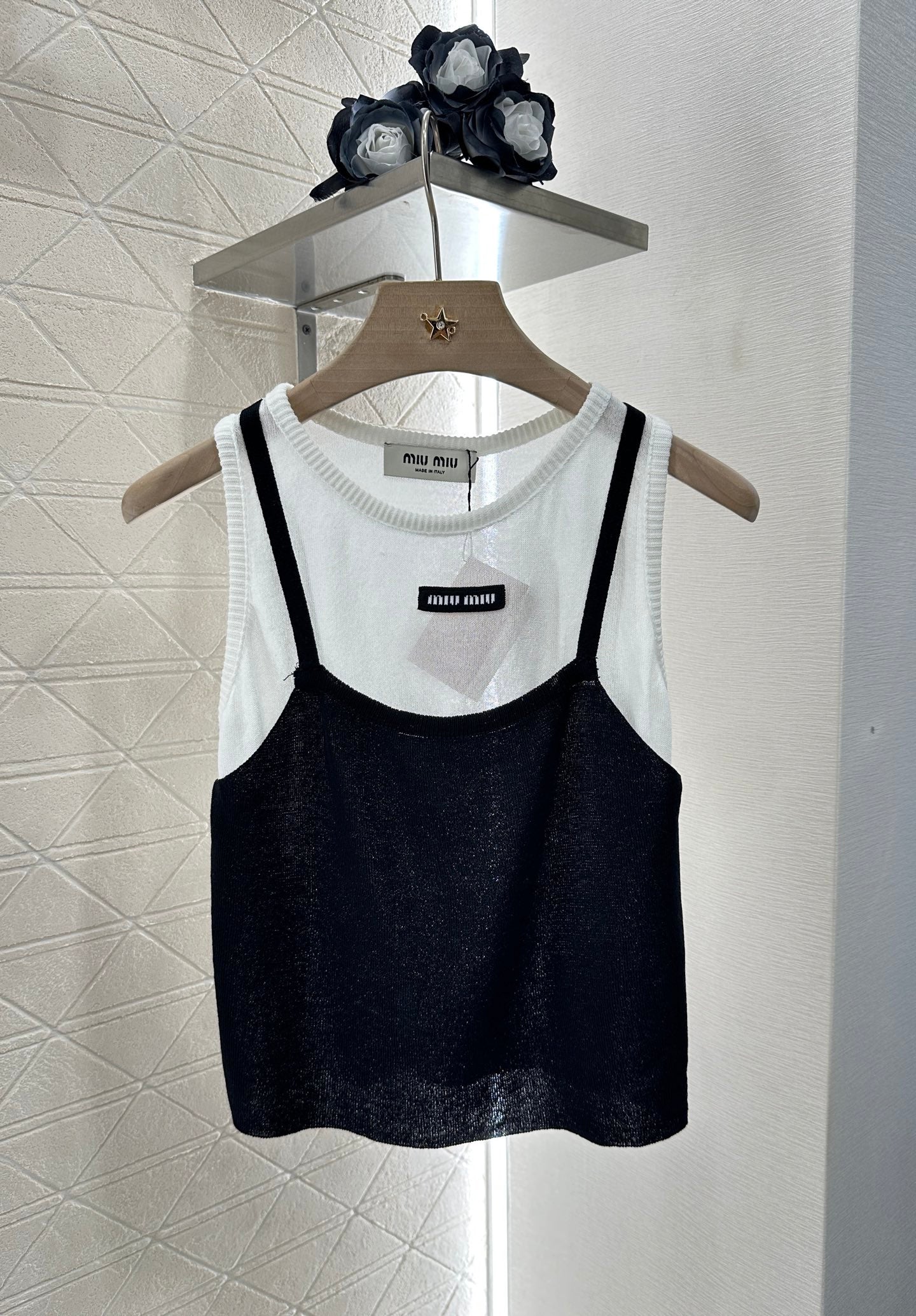 Mi*mi*♥2025 new product Fake two-piece vest