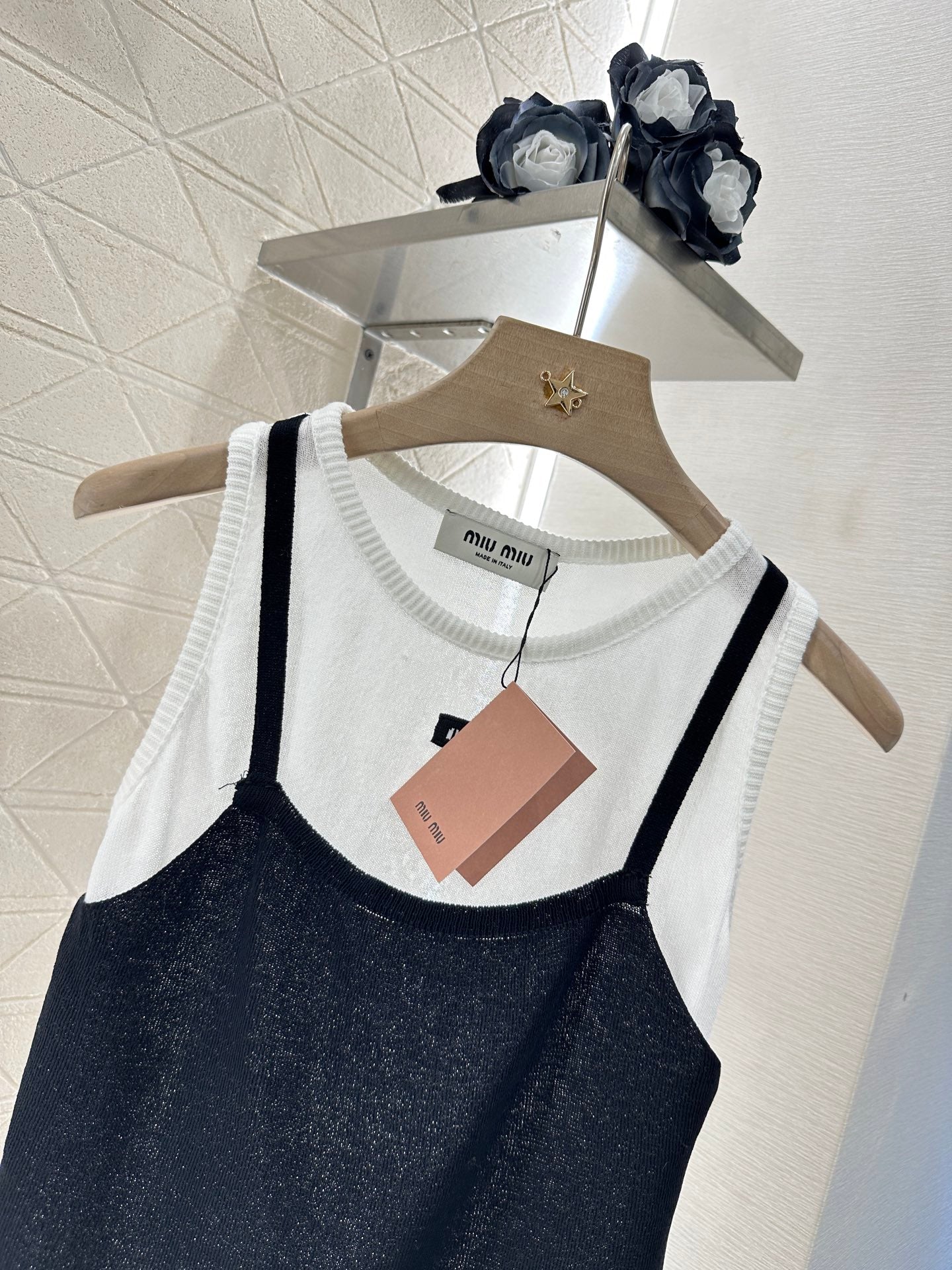 Mi*mi*♥2025 new product Fake two-piece vest