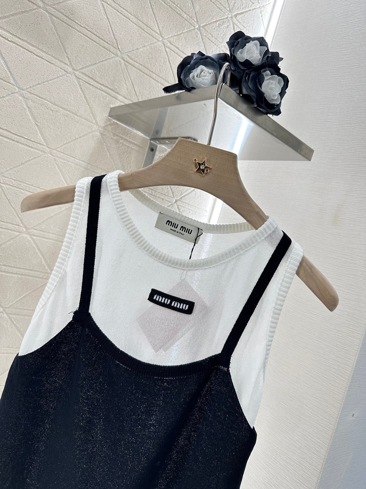 Mi*mi*♥2025 new product Fake two-piece vest