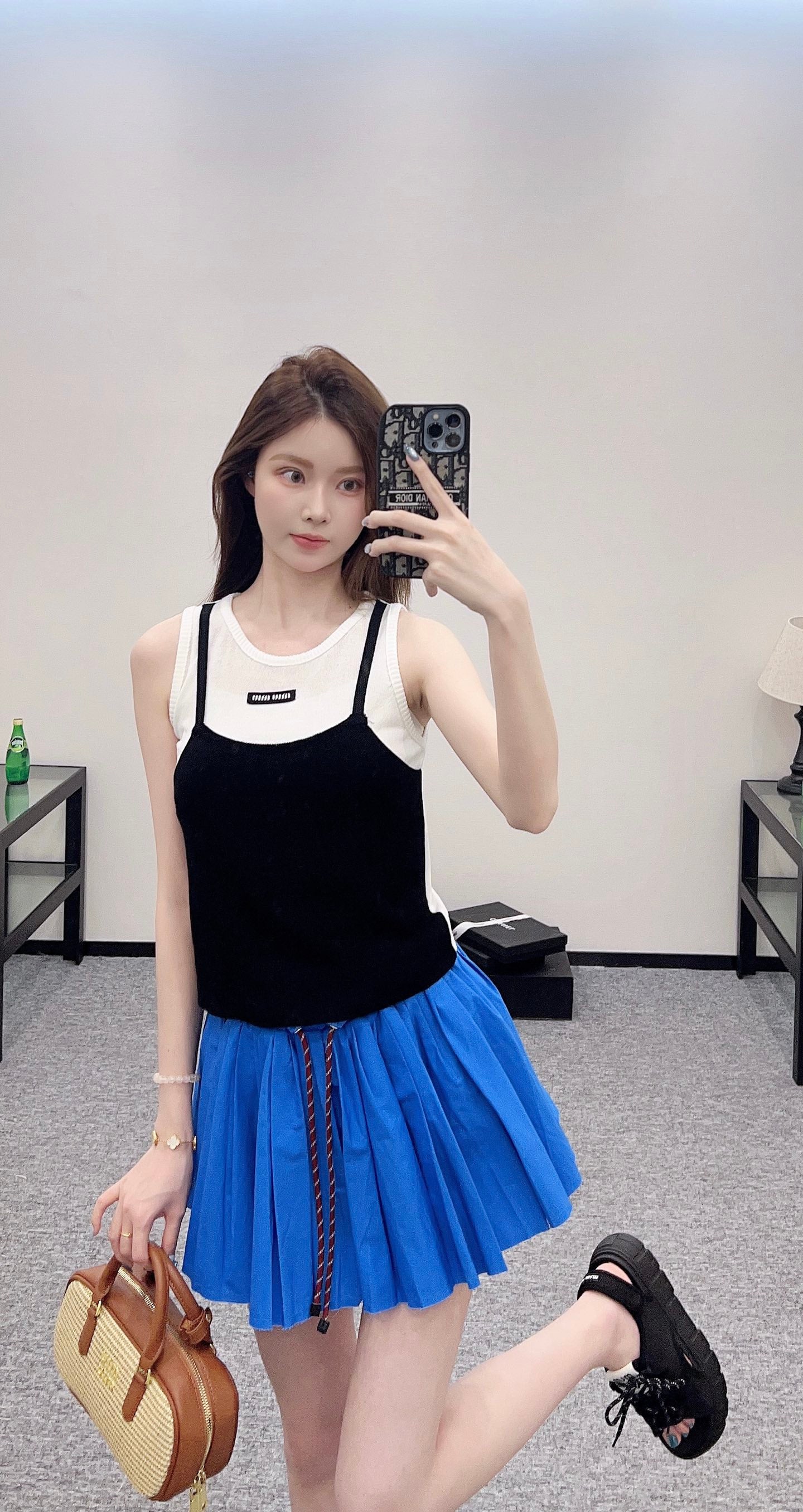 Mi*mi*♥2025 new product Fake two-piece vest