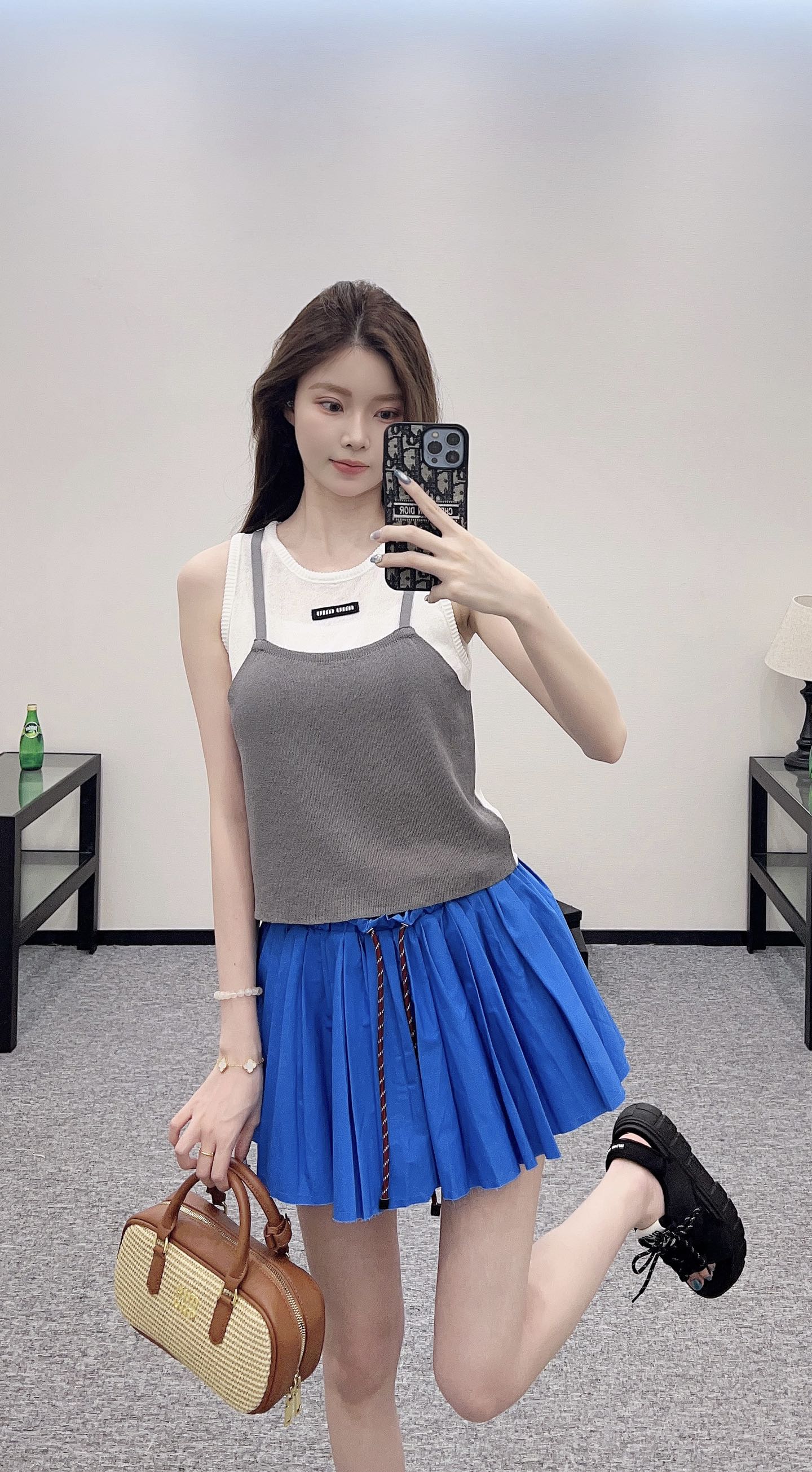 Mi*mi*♥2025 new product Fake two-piece vest