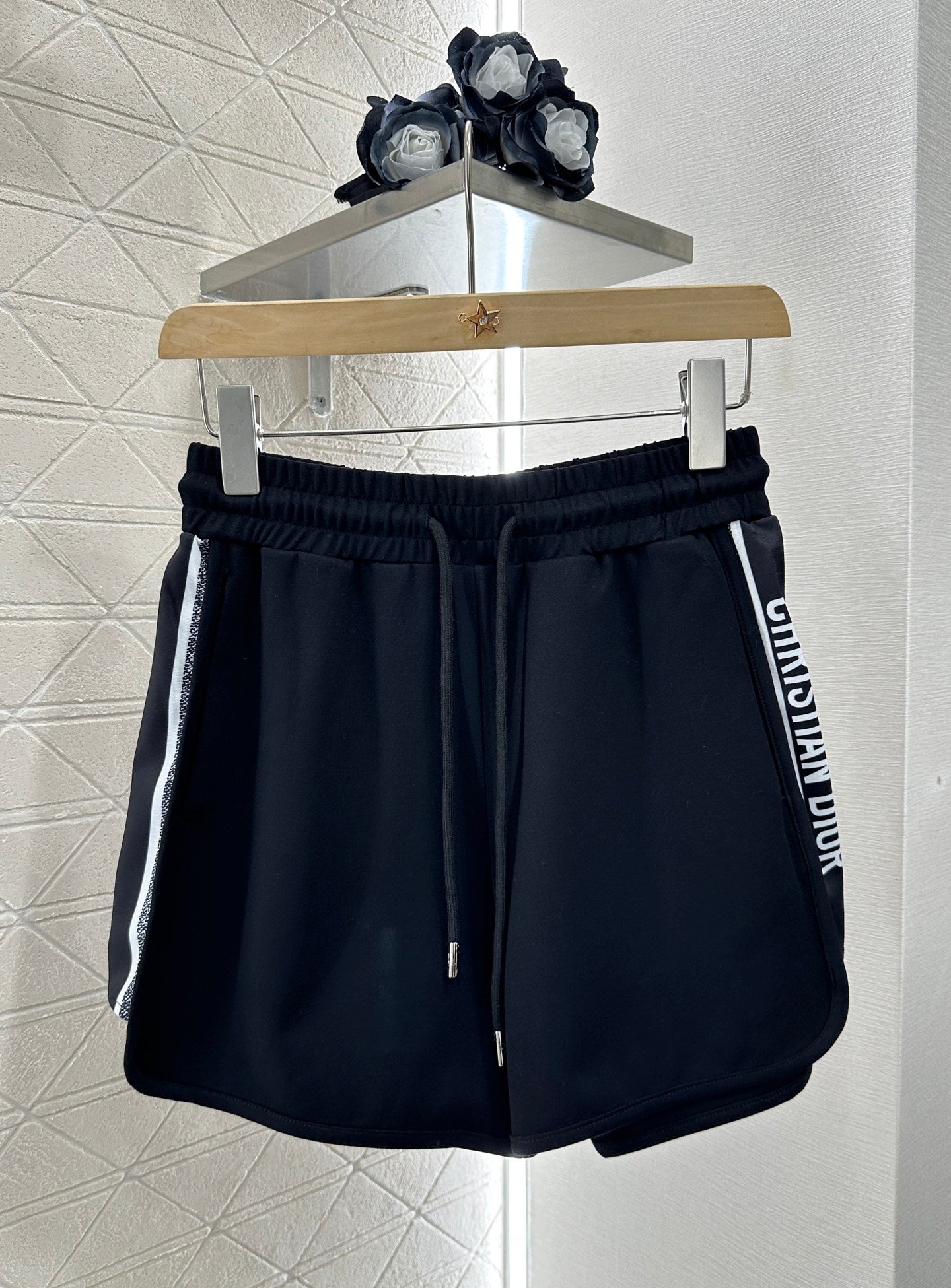 D*♥New arrival Round neck ribbon top and shorts set