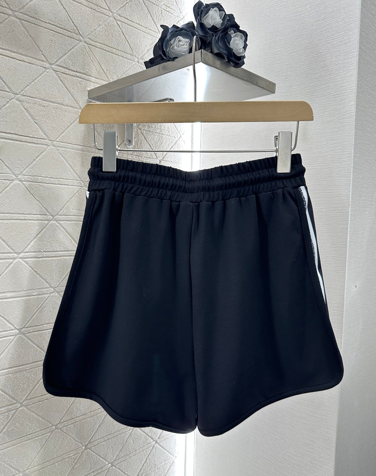 D*♥New arrival Round neck ribbon top and shorts set