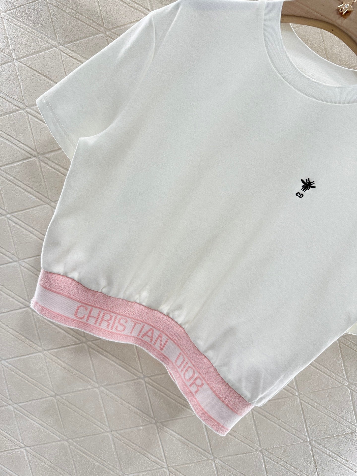 D*♥New arrival Round neck ribbon top and shorts set