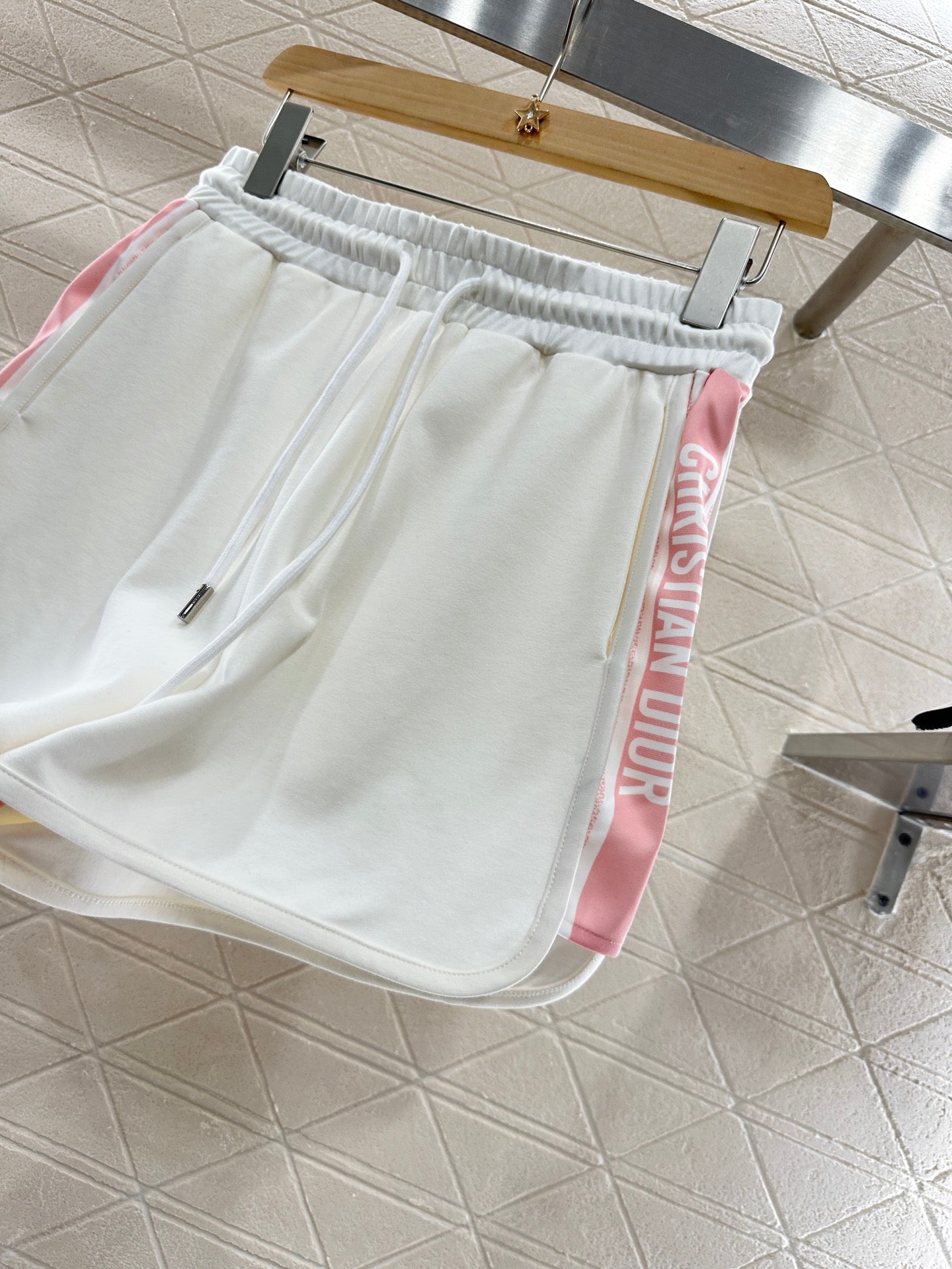 D*♥New arrival Round neck ribbon top and shorts set
