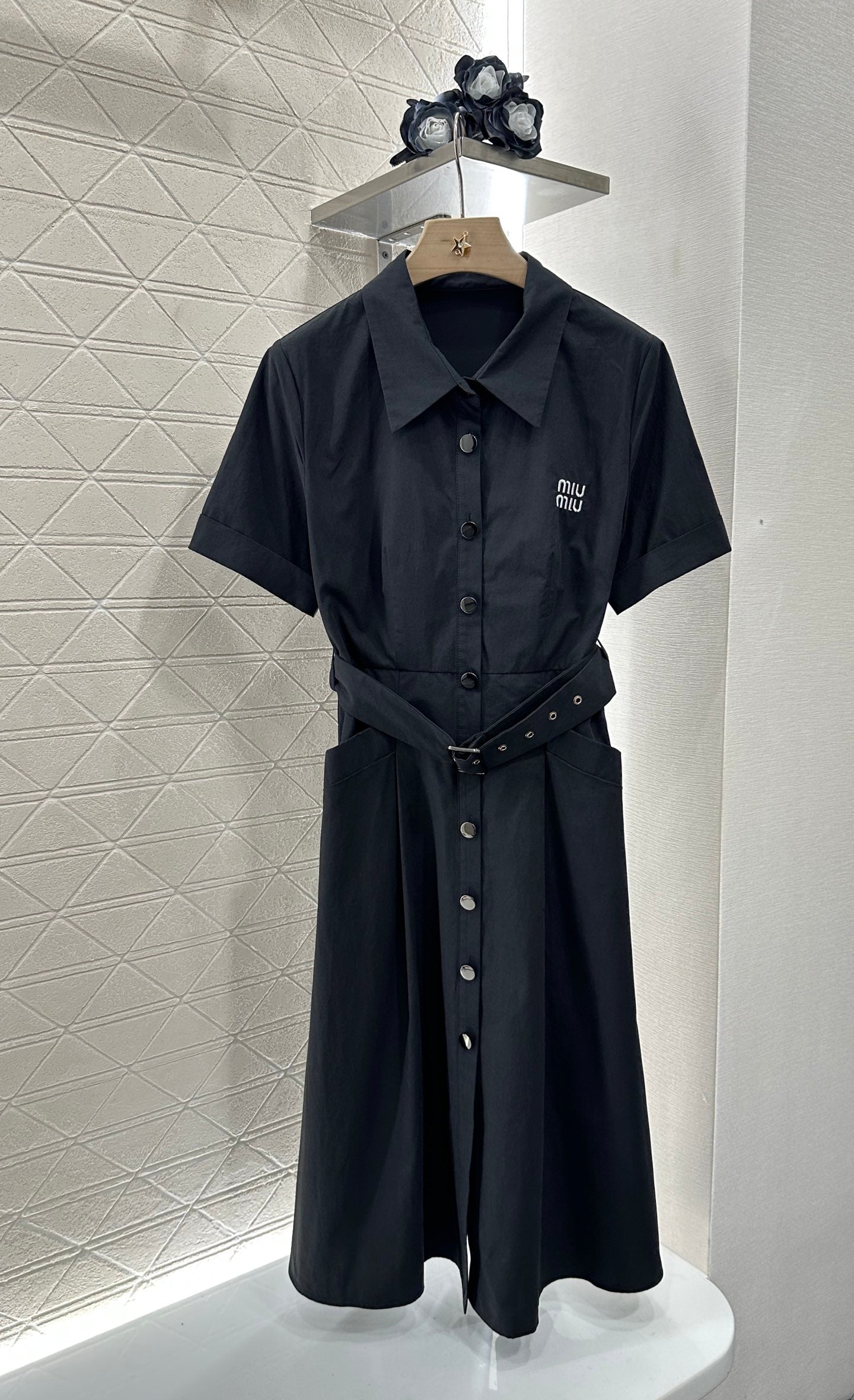 Mi*mi*♥2025 new products Belt shirt dress