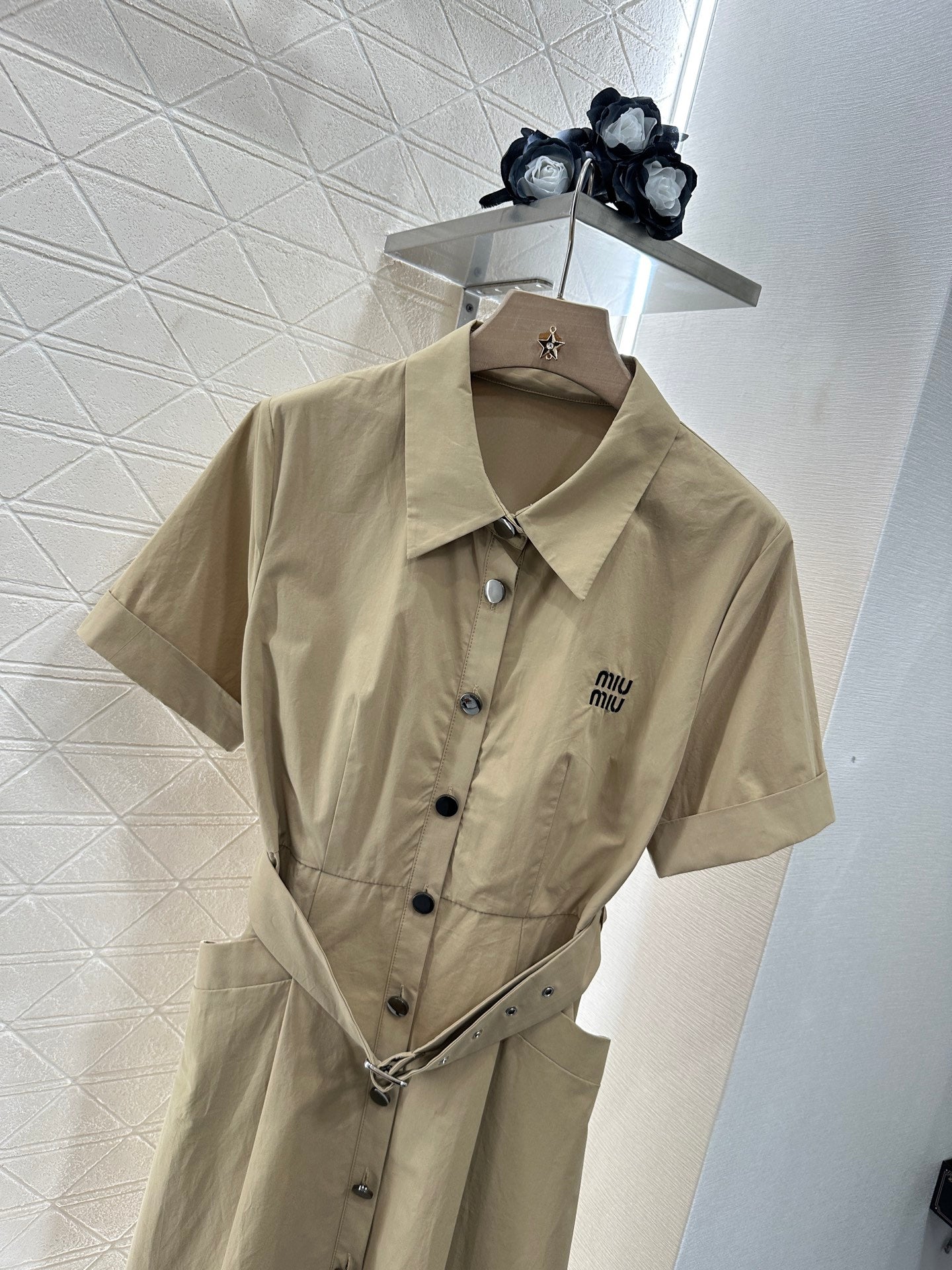 Mi*mi*♥2025 new products Belt shirt dress