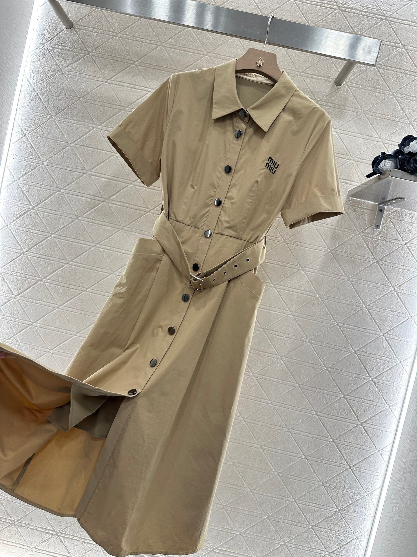 Mi*mi*♥2025 new products Belt shirt dress