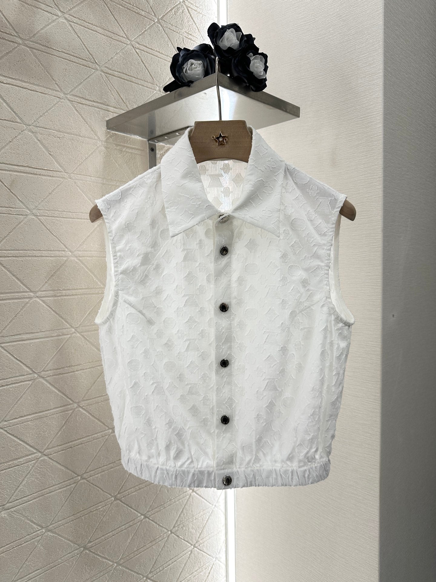 L*♥New Arrival Sleeveless Shirt Skirt Set
