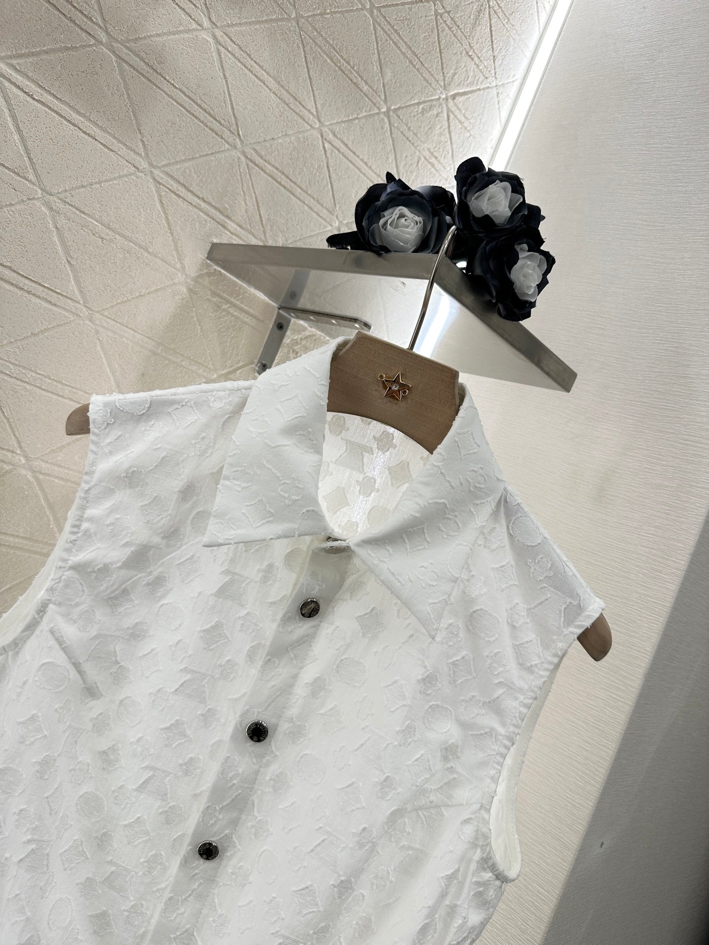 L*♥New Arrival Sleeveless Shirt Skirt Set