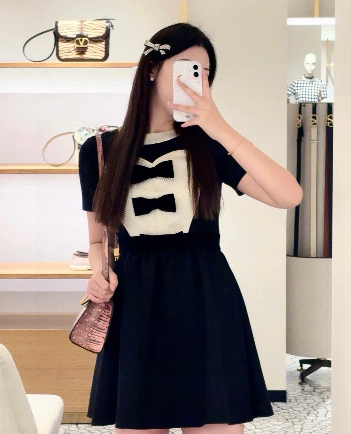 V*♡²⁵Retro palace style bow dress