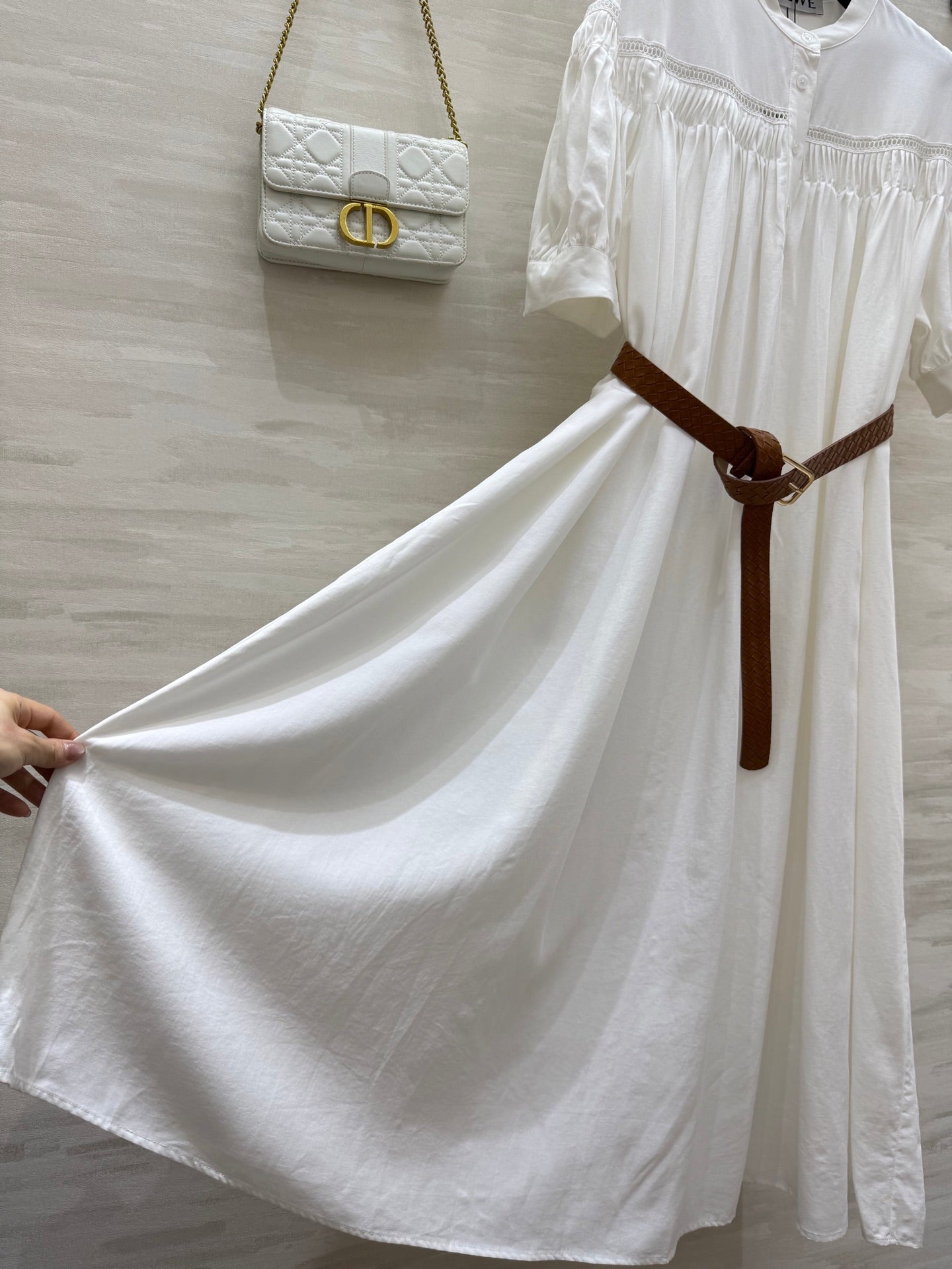 L*♡²⁵ New Embroidered Cotton and Linen Dress