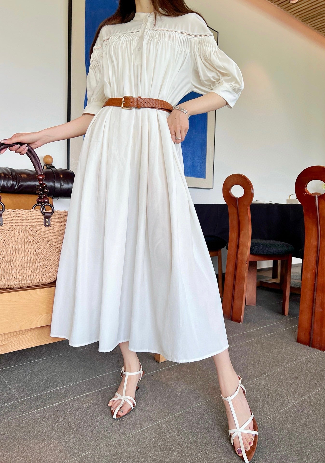 L*♡²⁵ New Embroidered Cotton and Linen Dress