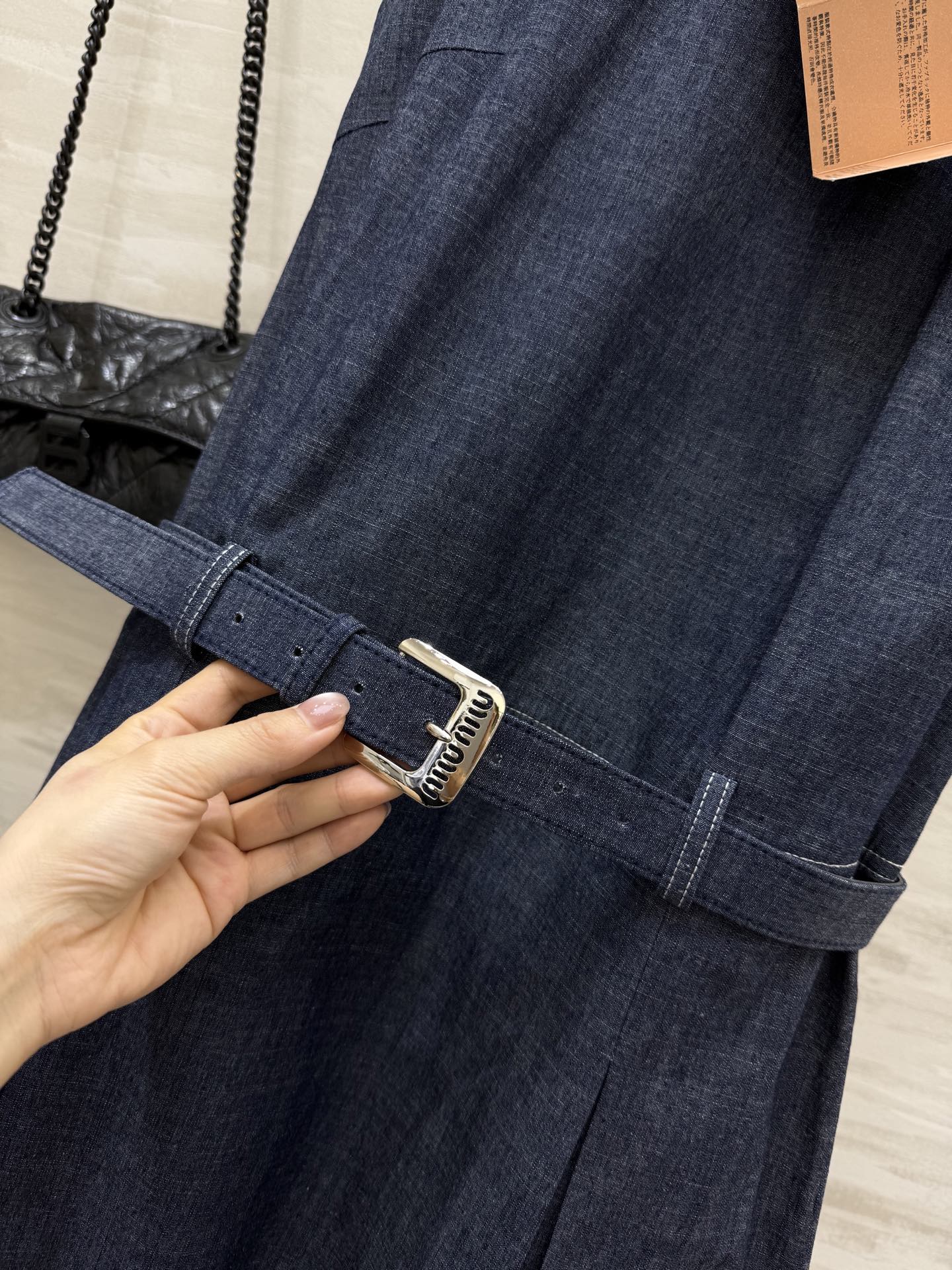 Mi*mi*♡²⁵ New belted denim sleeveless dress