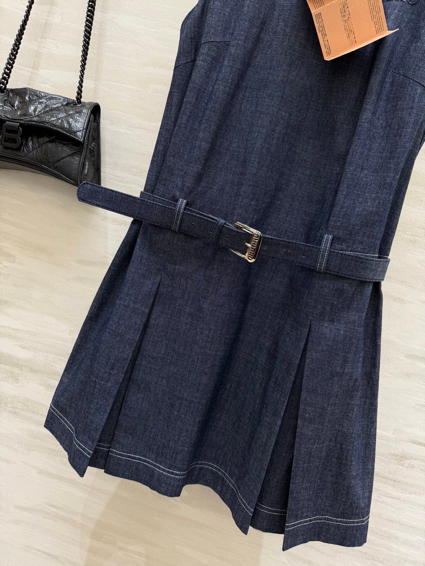 Mi*mi*♡²⁵ New belted denim sleeveless dress