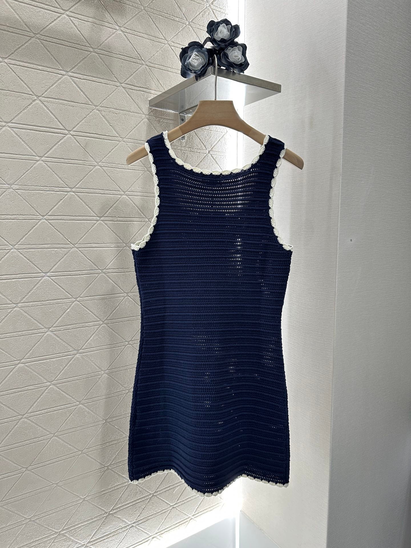 C*♥2025 new products Lace knitted vest dress