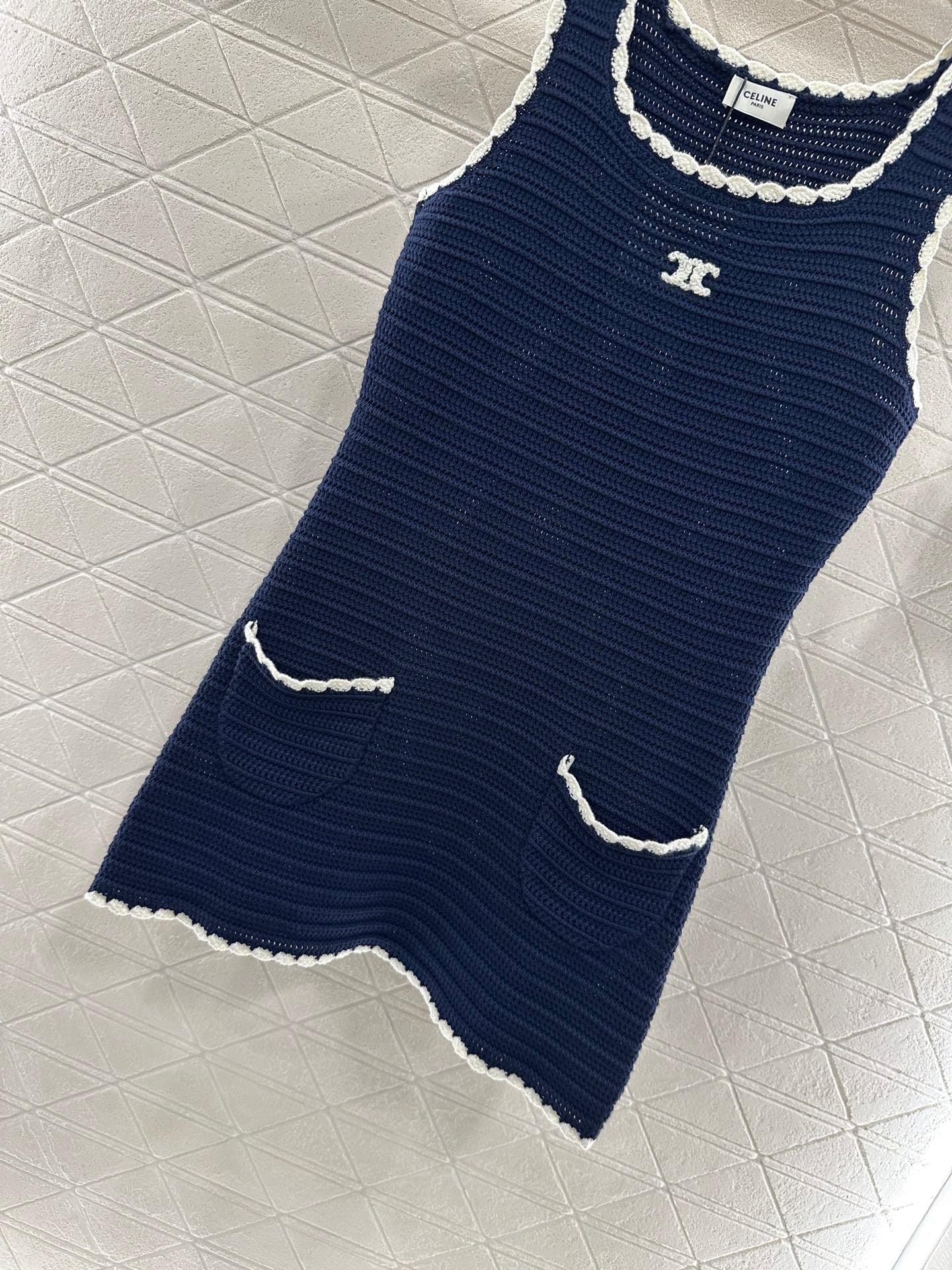 C*♥2025 new products Lace knitted vest dress