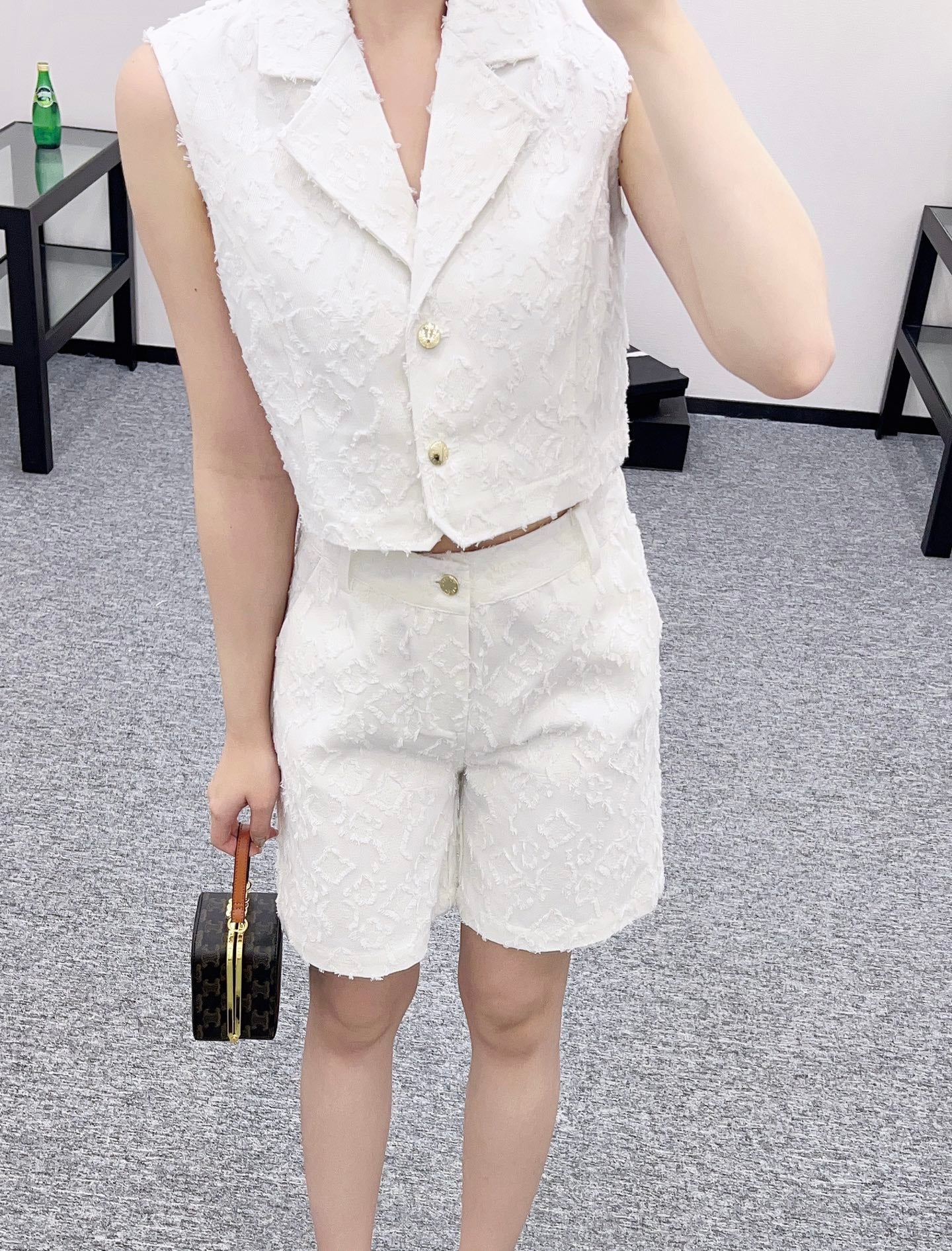 L*♥2025 new products Vest shorts set