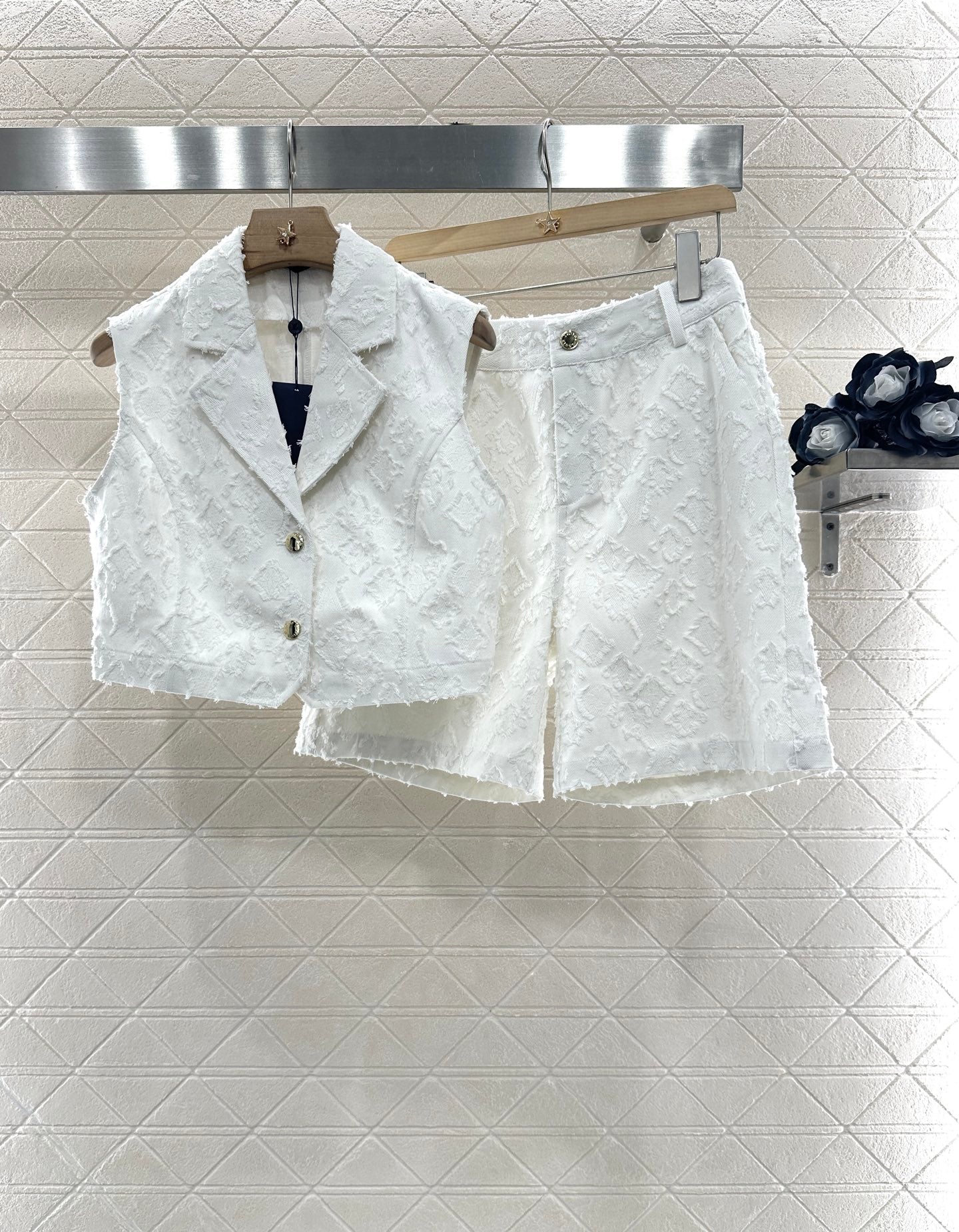 L*♥2025 new products Vest shorts set