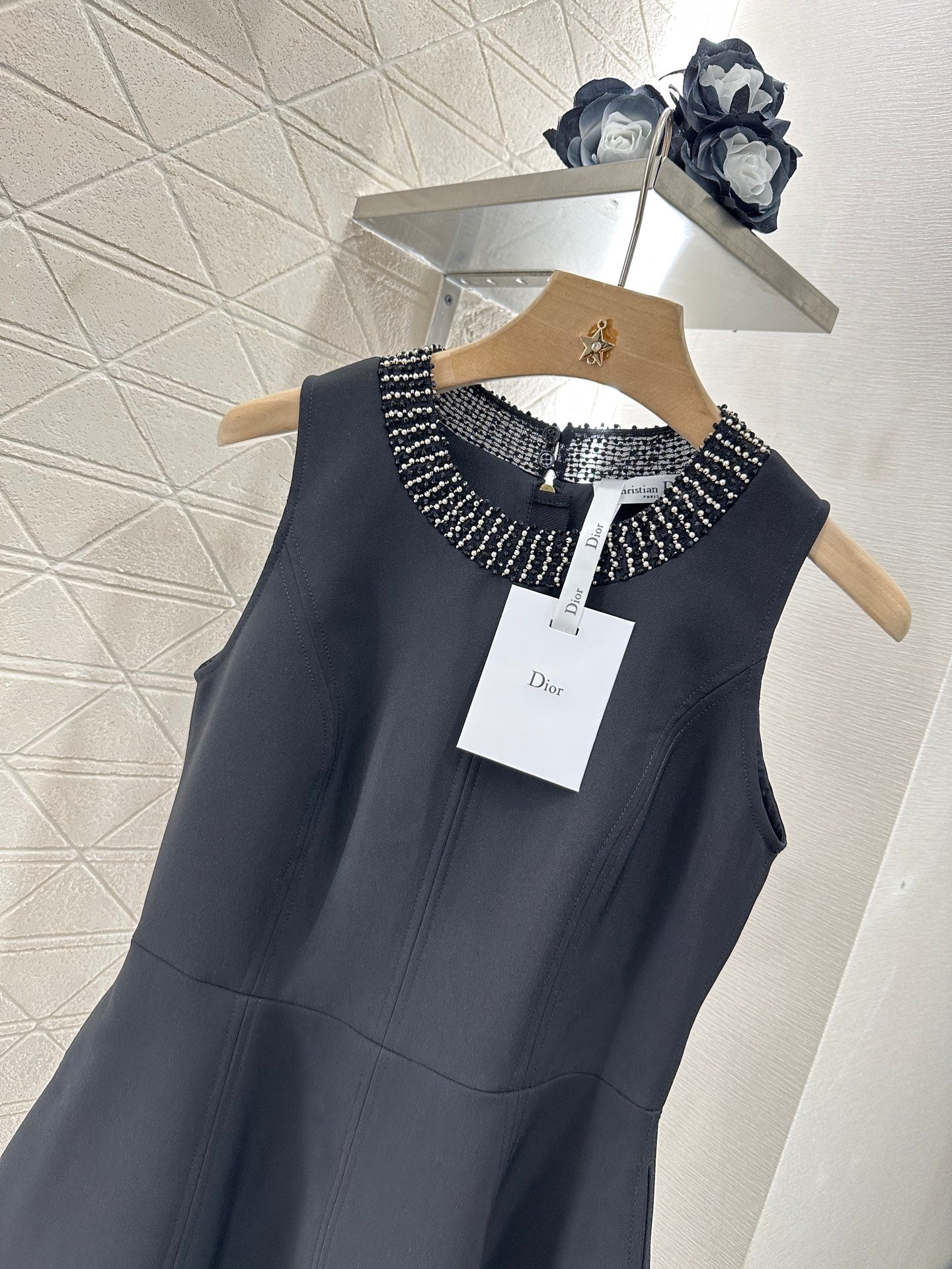 D*♥2025 new products Beaded sleeveless dress