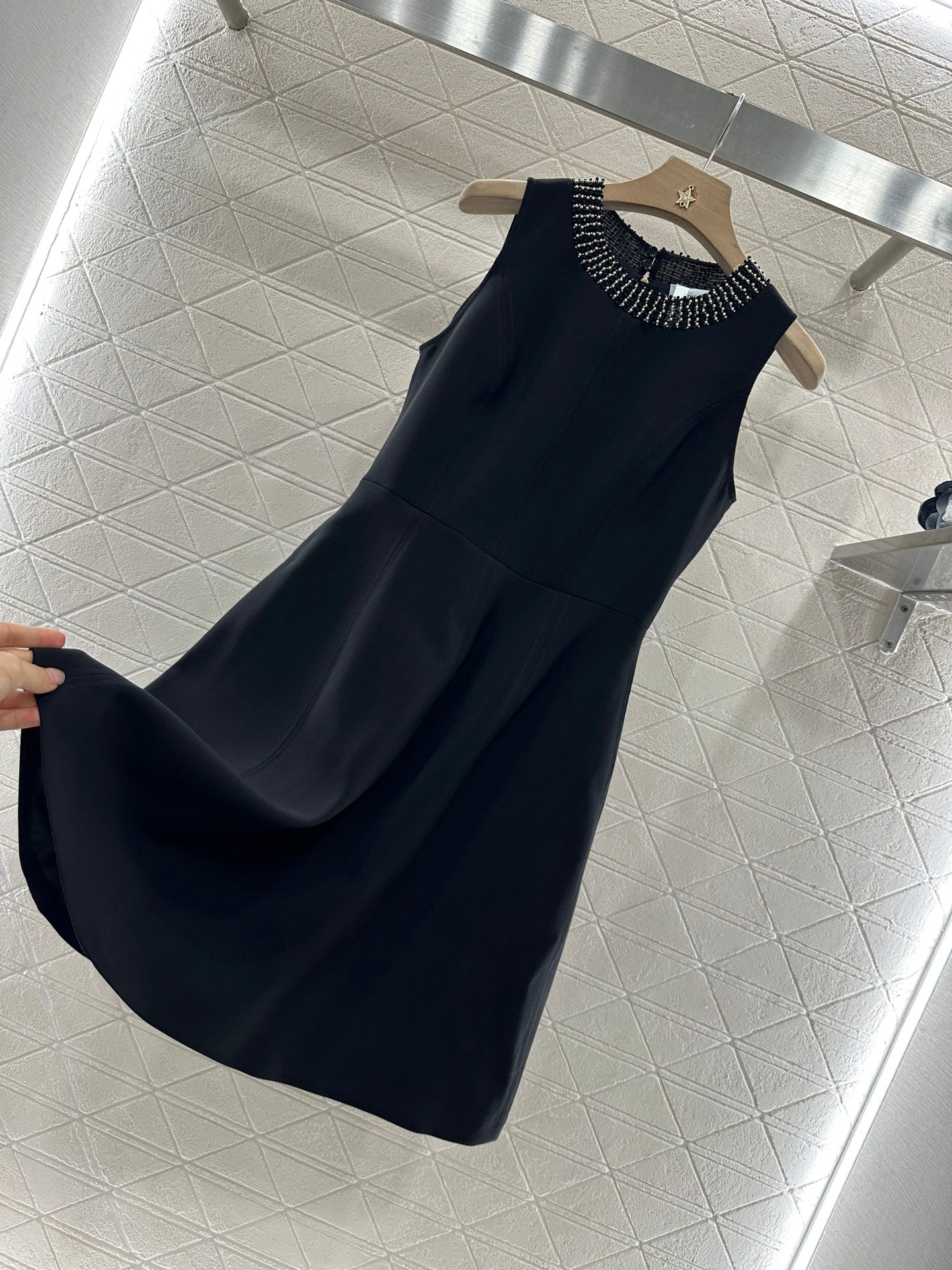 D*♥2025 new products Beaded sleeveless dress