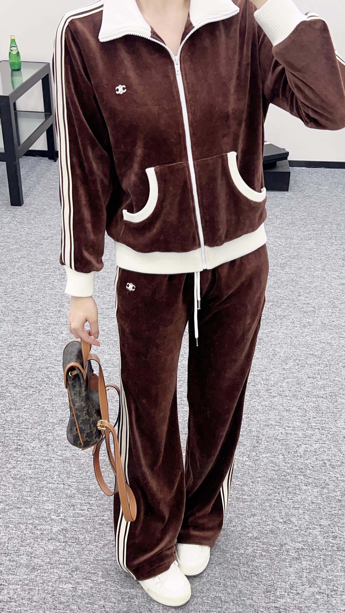 C*♥2025 new products Velvet leisure suit