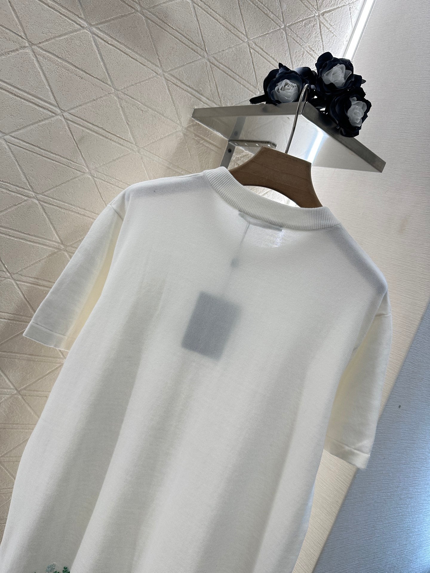 L*♥2025 new product Round neck beaded short sleeves