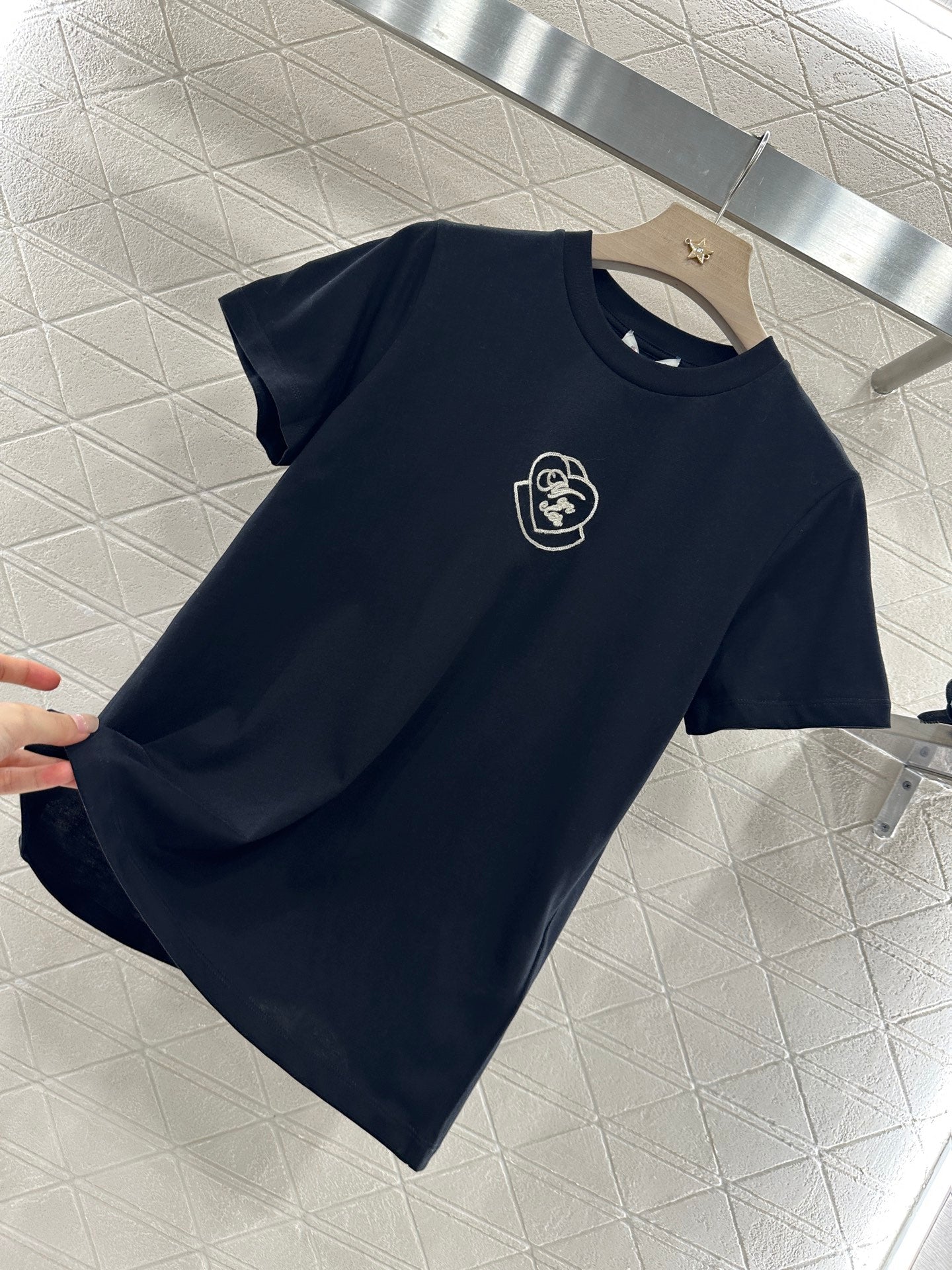 M*♥2025 new product Heart letter short sleeves