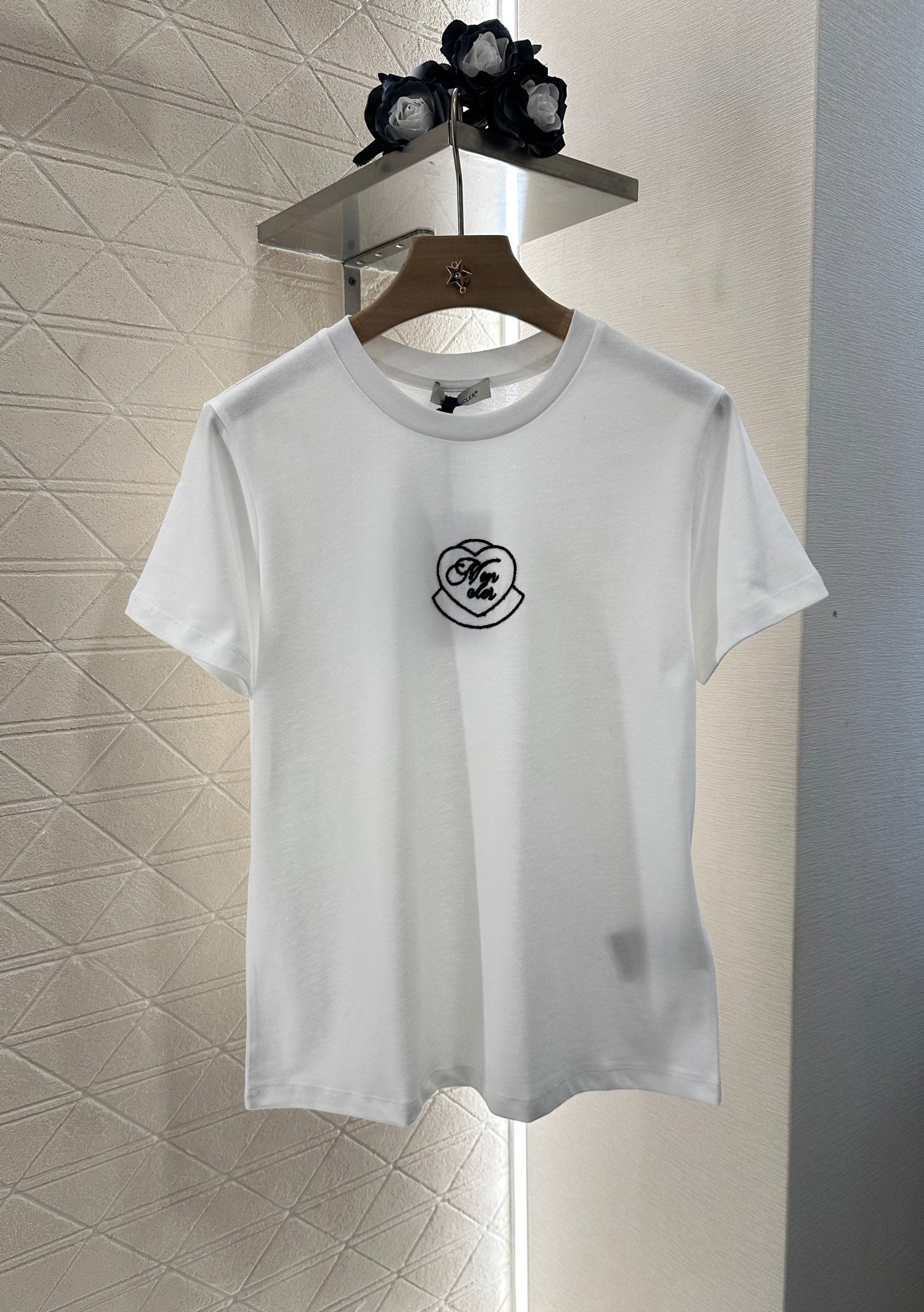 M*♥2025 new product Heart letter short sleeves