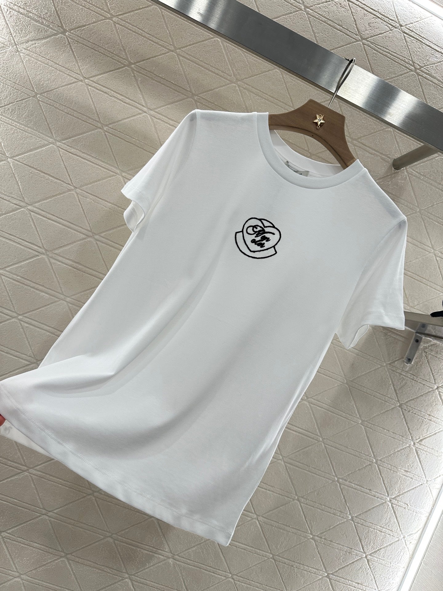 M*♥2025 new product Heart letter short sleeves