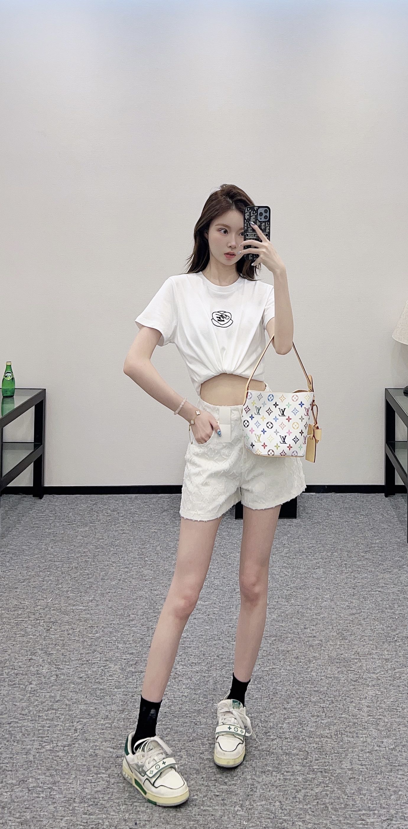 M*♥2025 new product Heart letter short sleeves