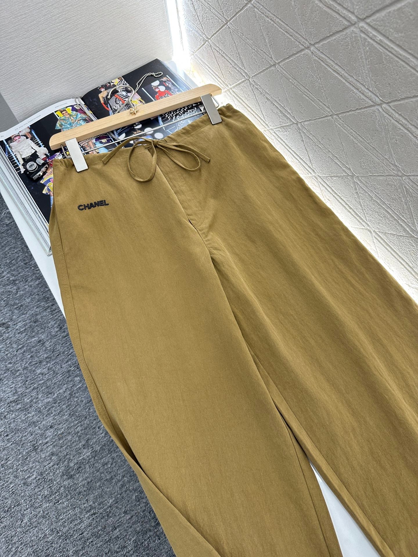 C*♥2025 new products Embroidered wide-leg trousers