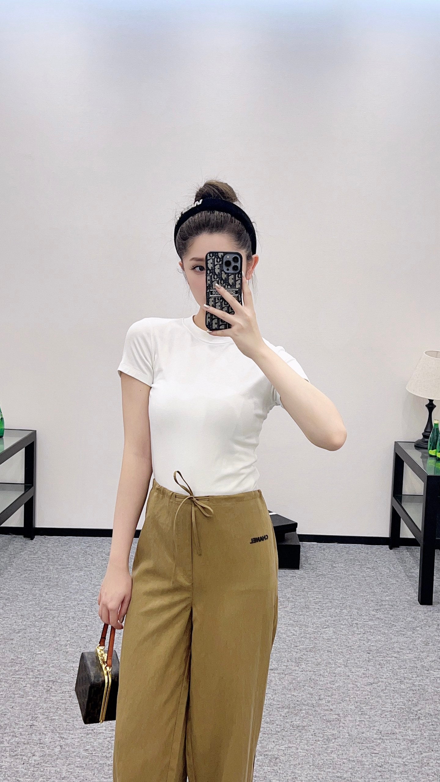 C*♥2025 new products Embroidered wide-leg trousers