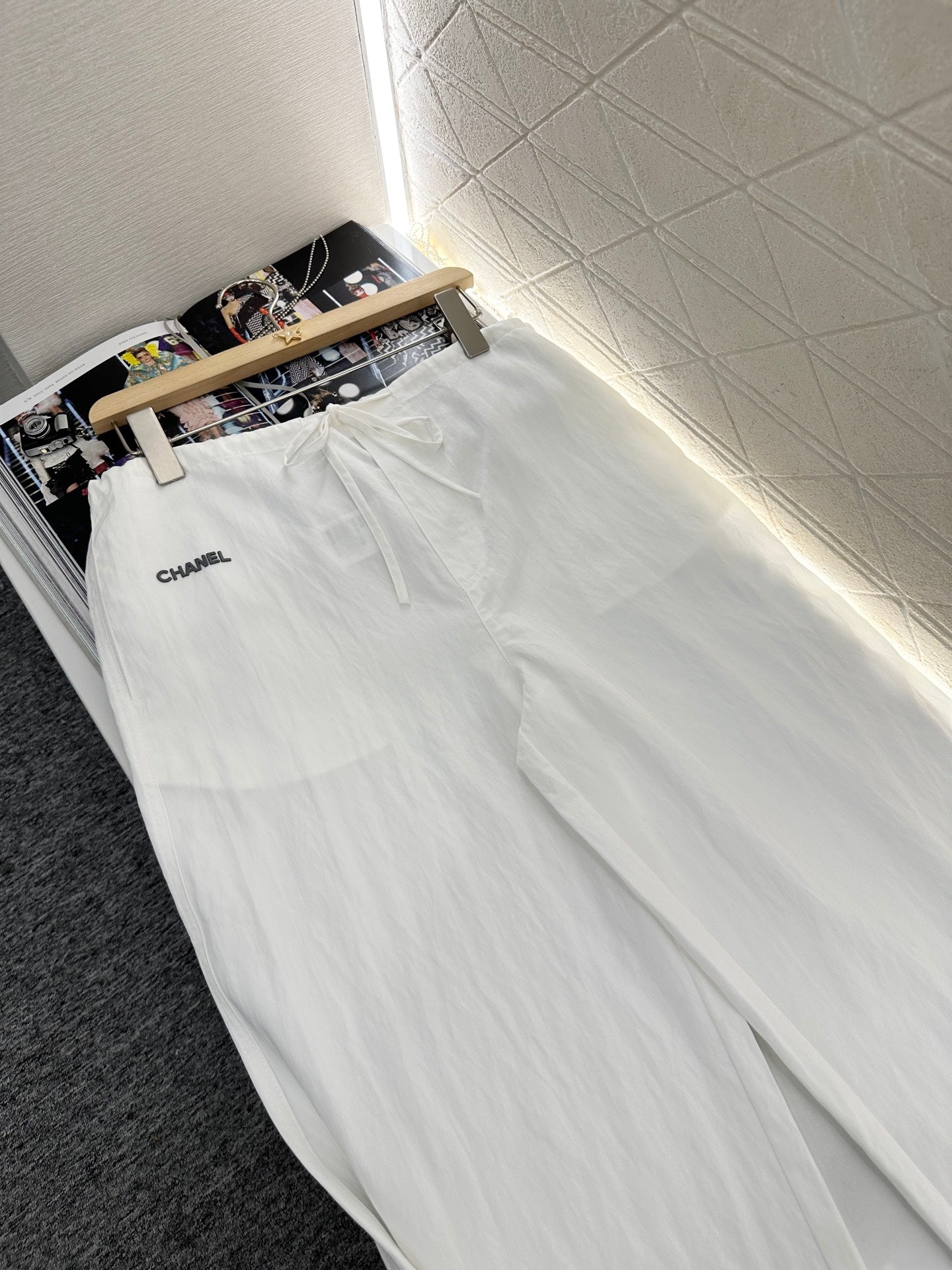 C*♥2025 new products Embroidered wide-leg trousers