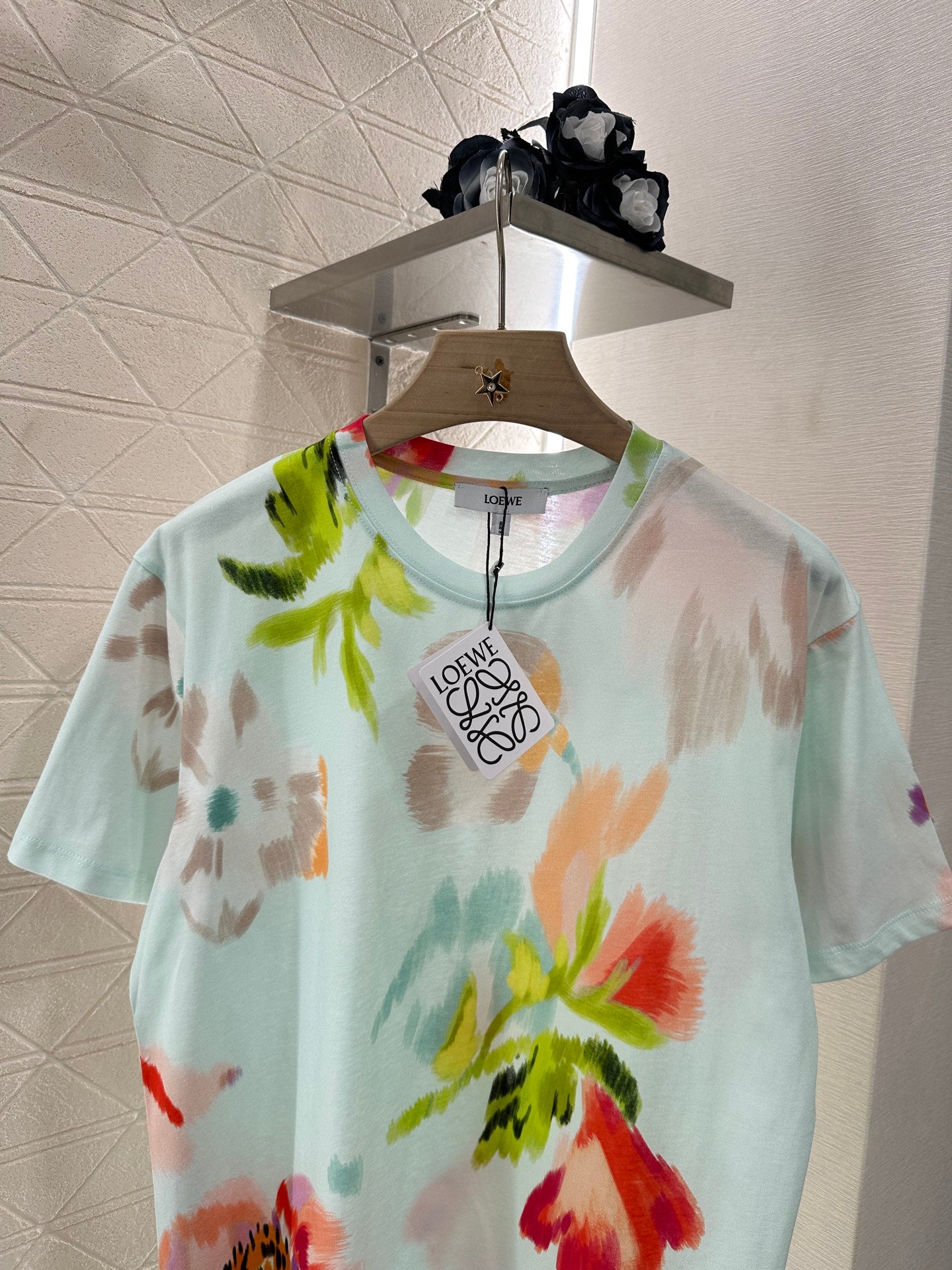 L*♥2025 new product Dyed flower short sleeves