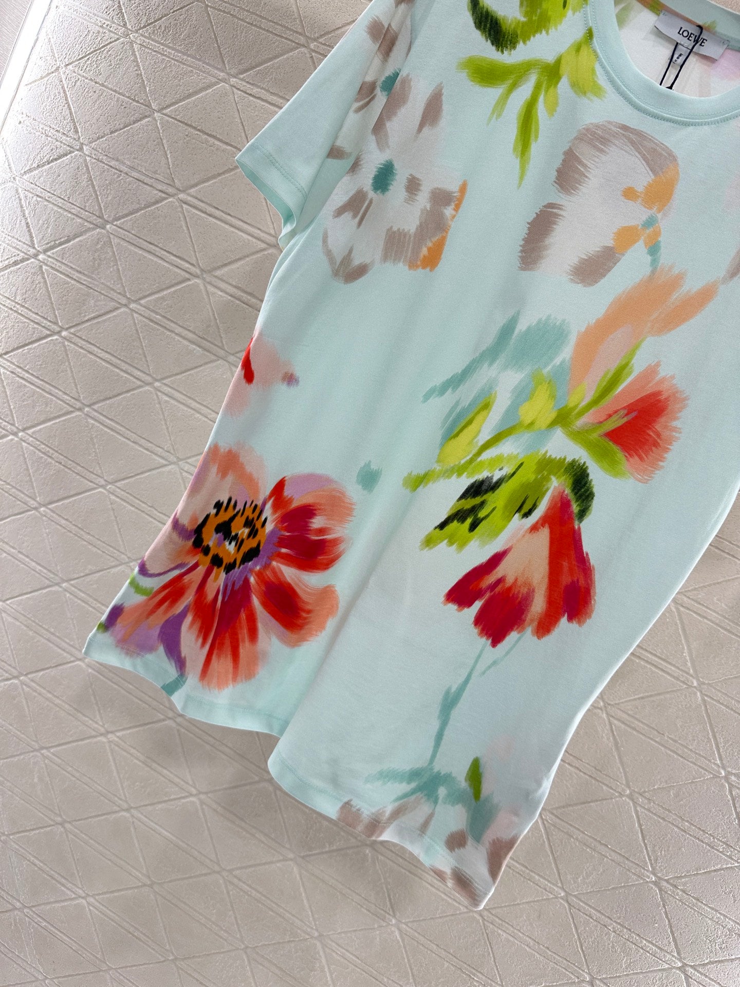 L*♥2025 new product Dyed flower short sleeves