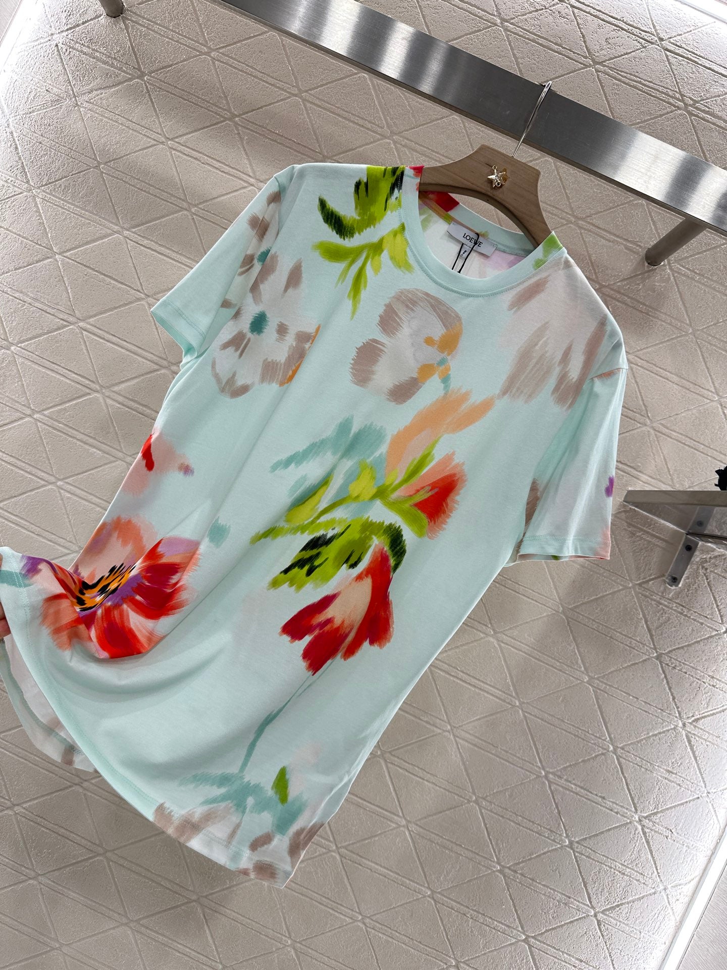 L*♥2025 new product Dyed flower short sleeves